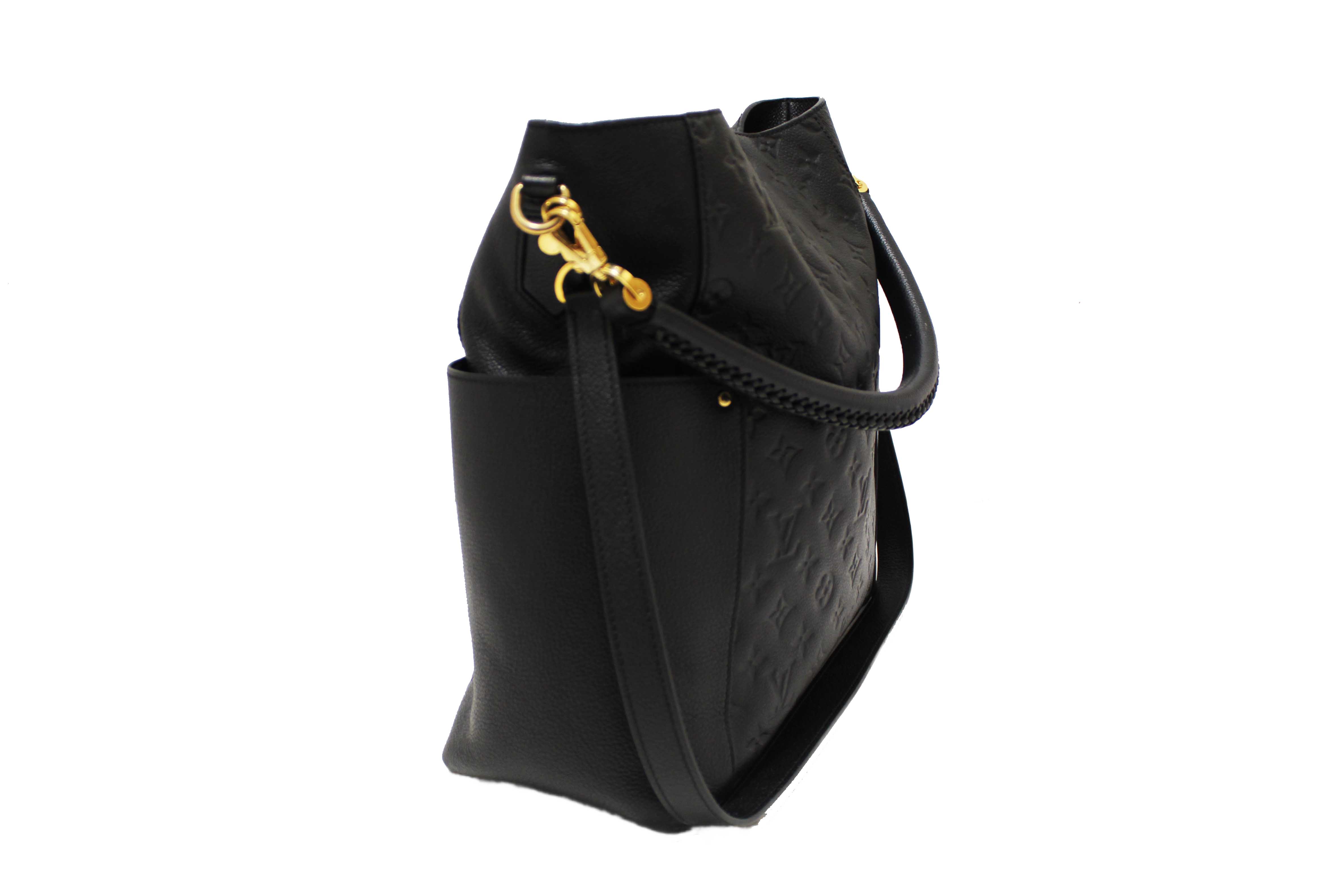 Authentic Louis Vuitton Black Monogram Empreinte Bagatelle Bag