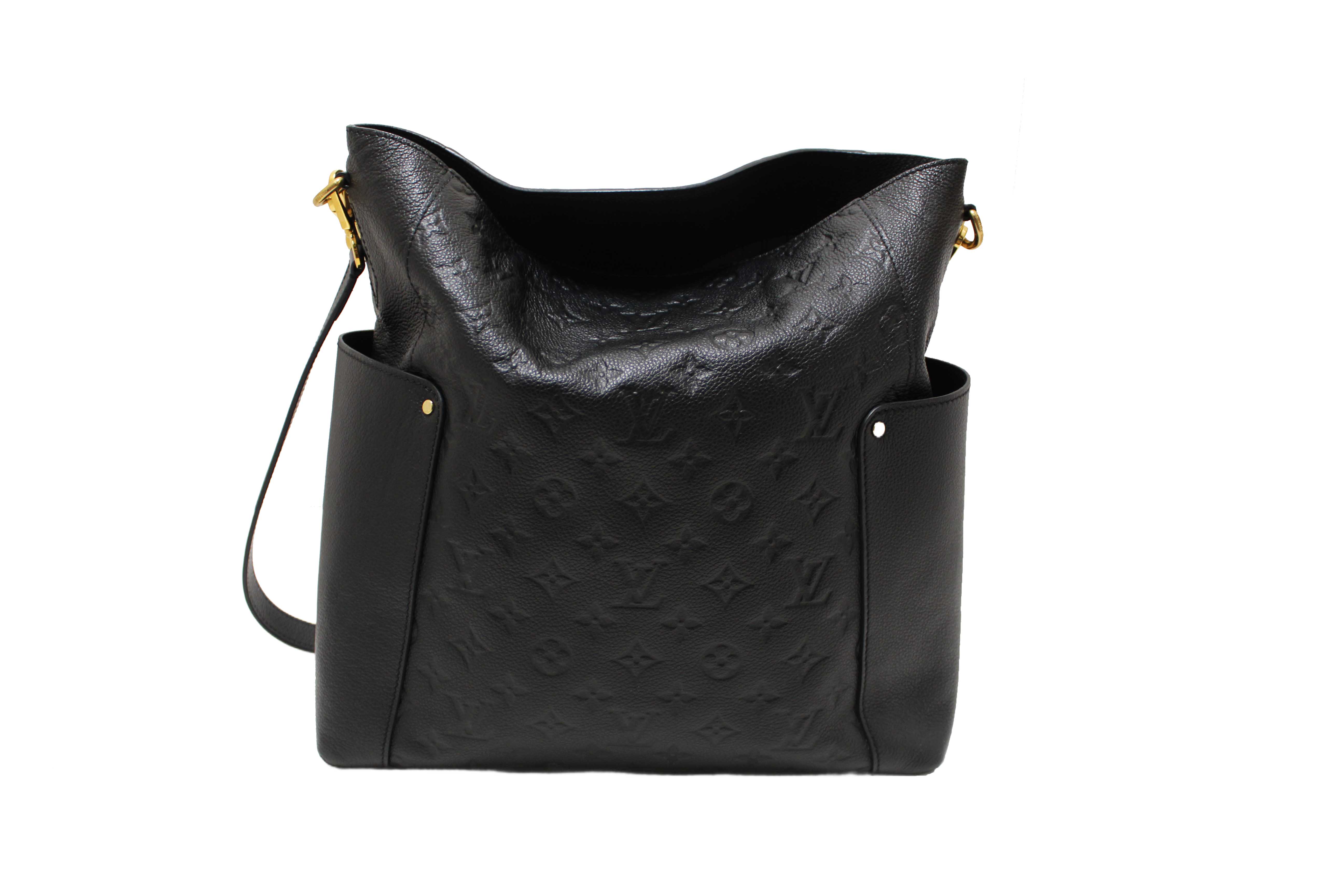 Authentic Louis Vuitton Black Monogram Empreinte Bagatelle Bag
