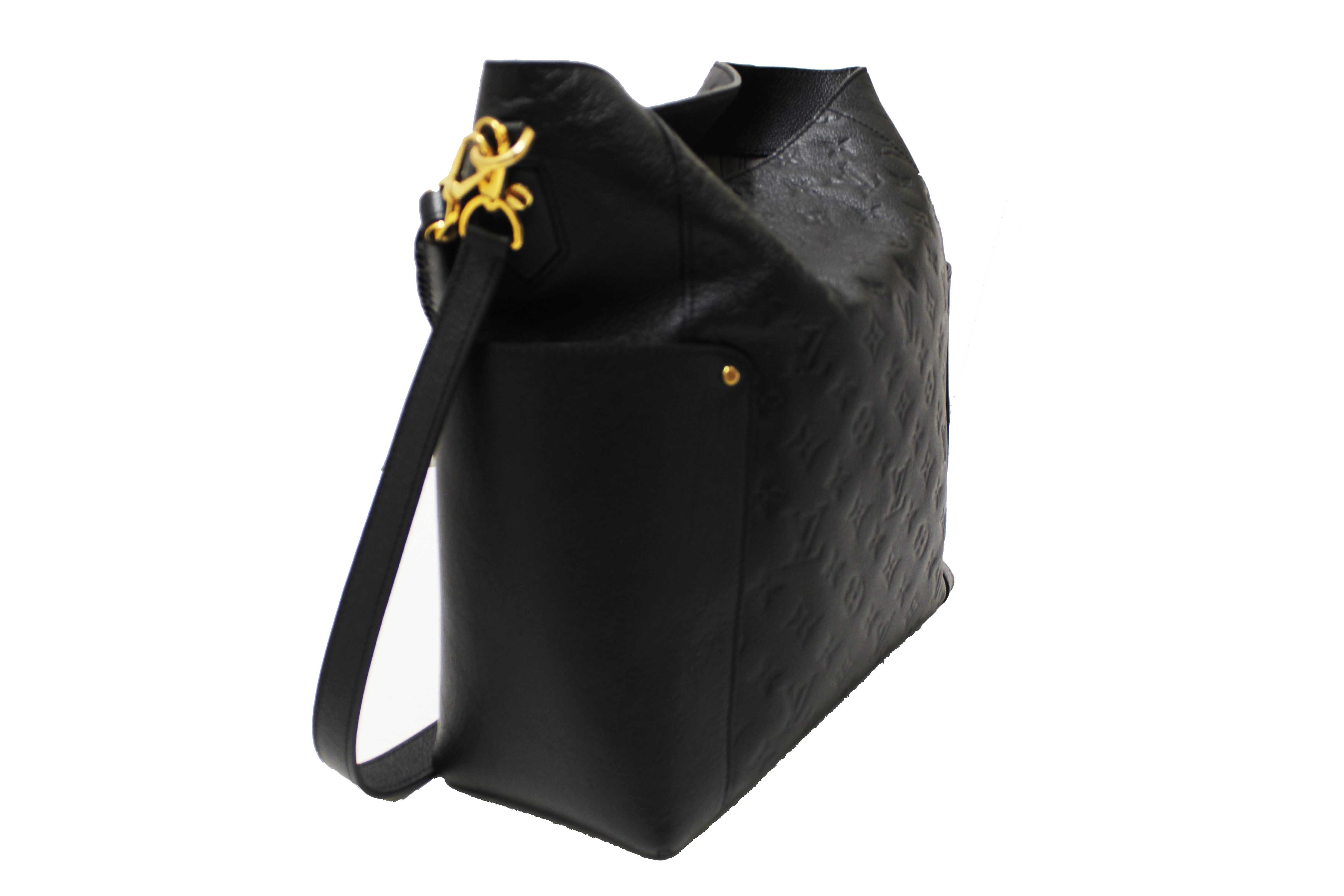 Authentic Louis Vuitton Black Monogram Empreinte Bagatelle Bag