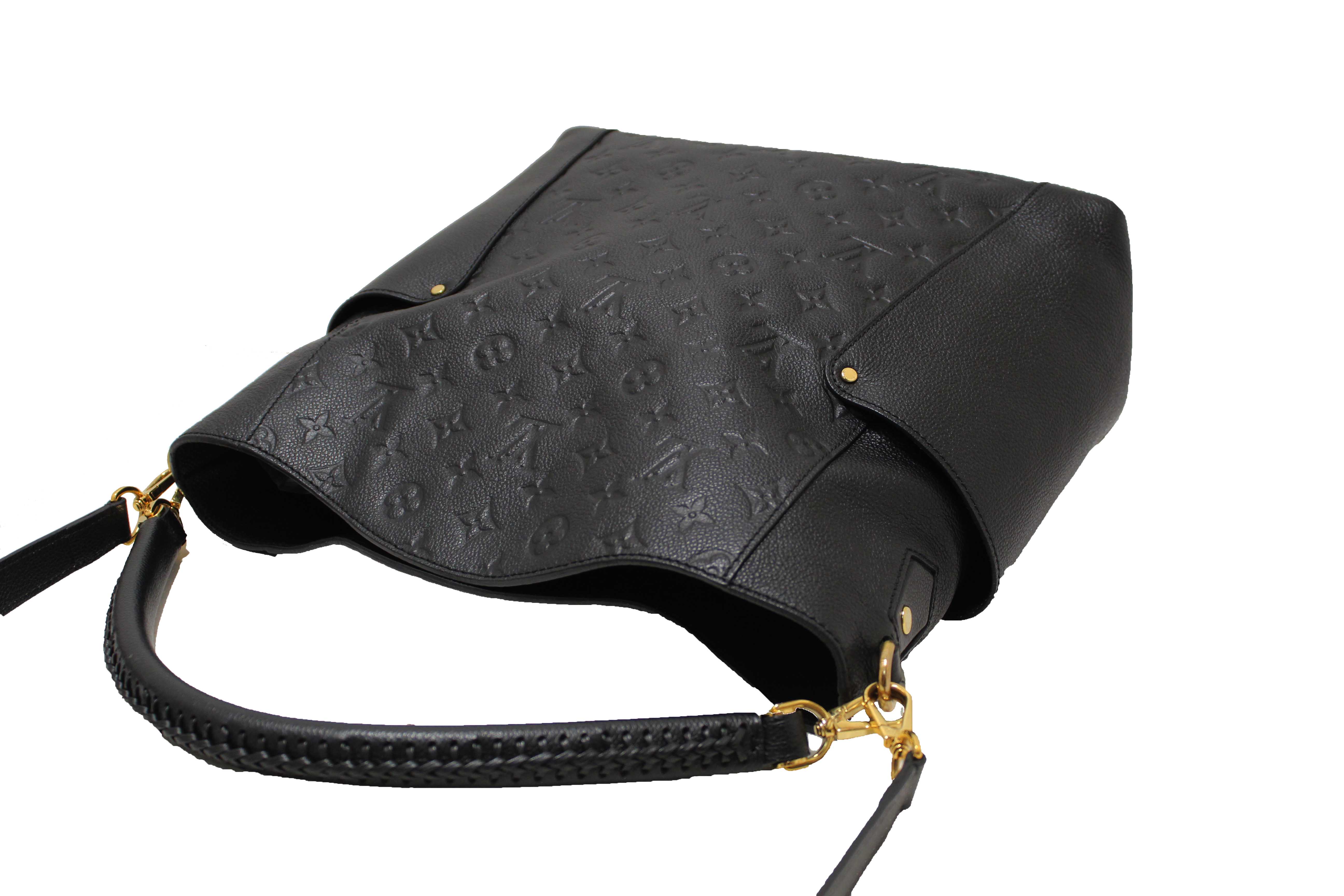 Authentic Louis Vuitton Black Monogram Empreinte Bagatelle Bag