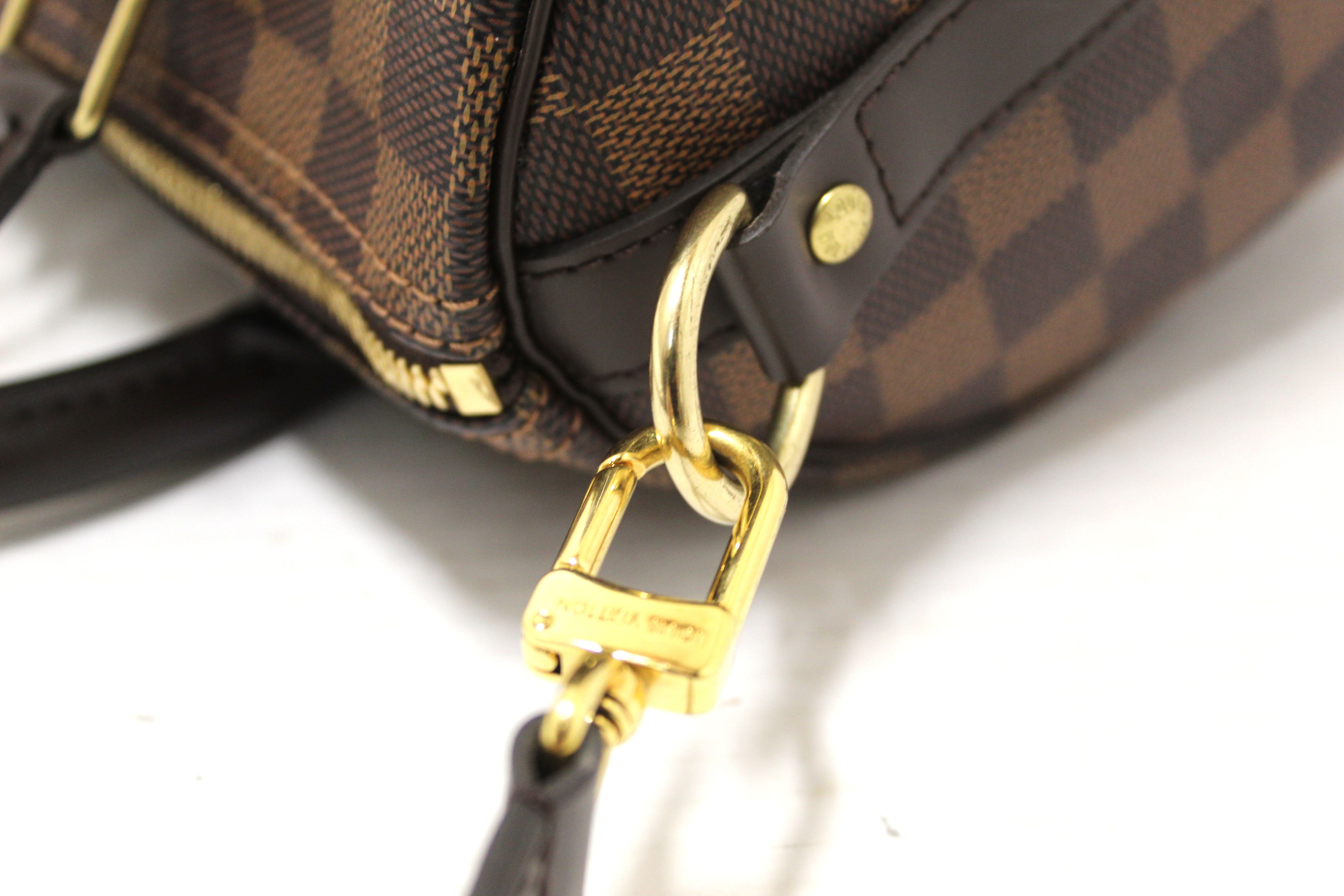 Authentic Louis Vuitton Damier Ebene Speedy 25 Bandouliere Bag