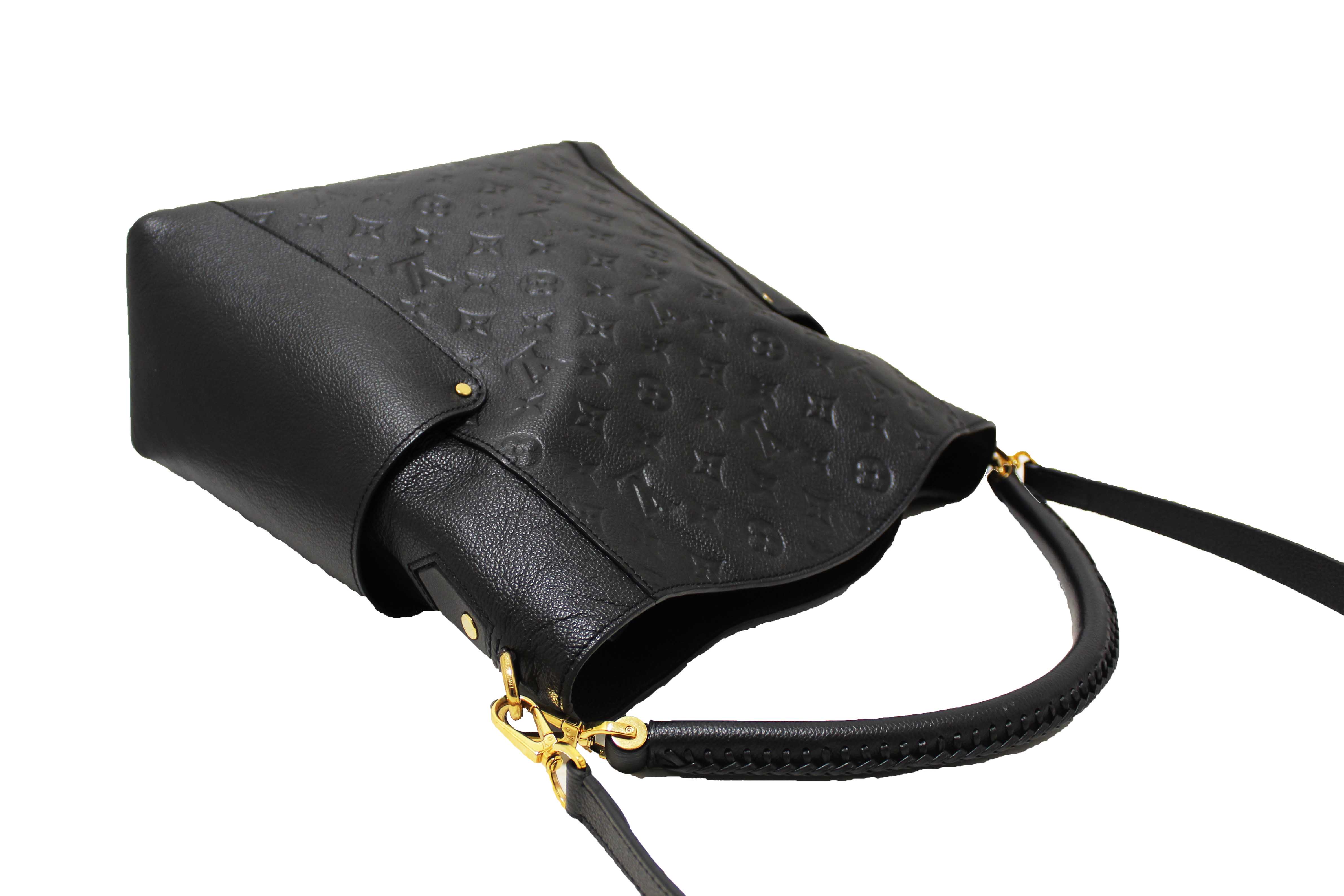 Authentic Louis Vuitton Black Monogram Empreinte Bagatelle Bag