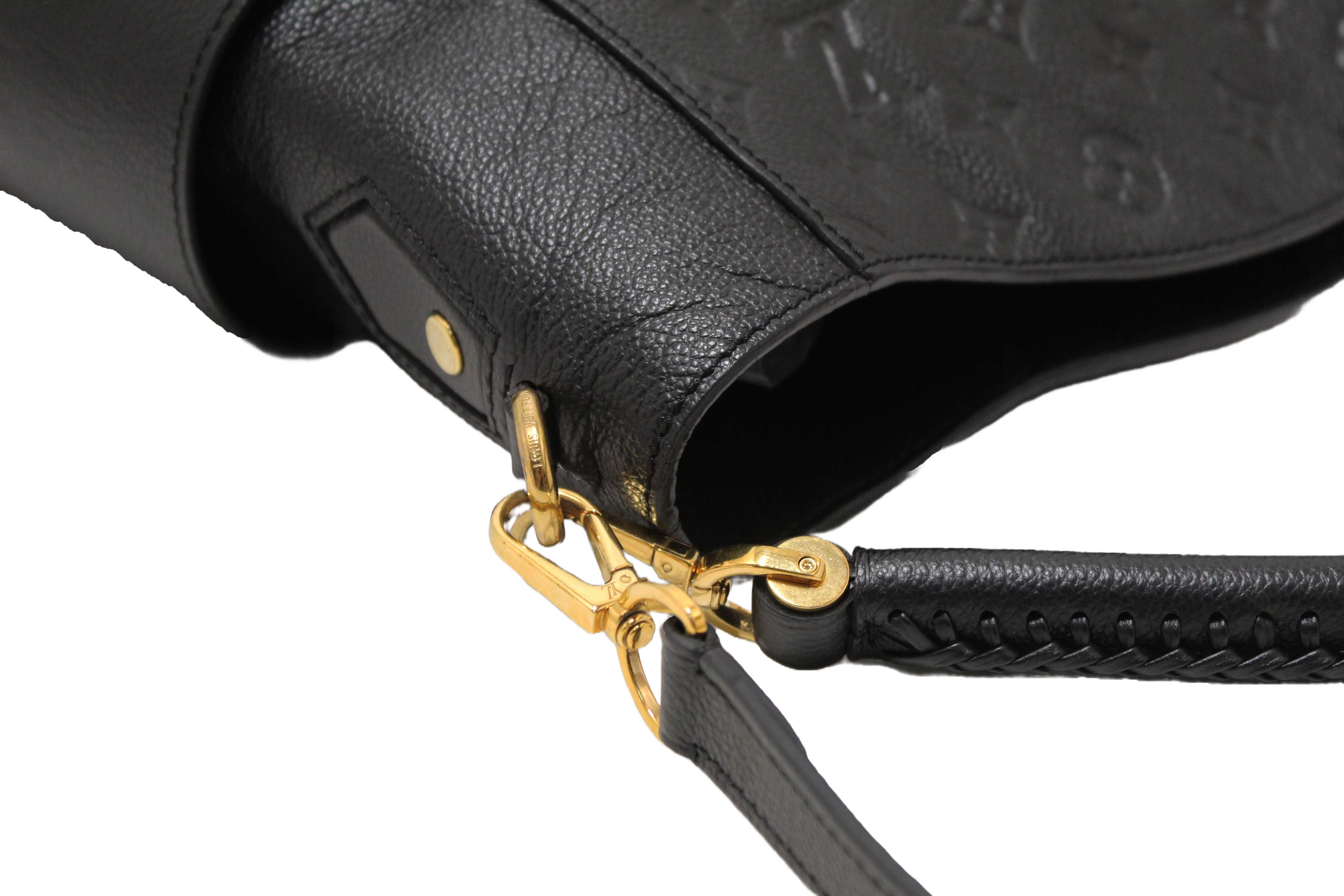 Authentic Louis Vuitton Black Monogram Empreinte Bagatelle Bag