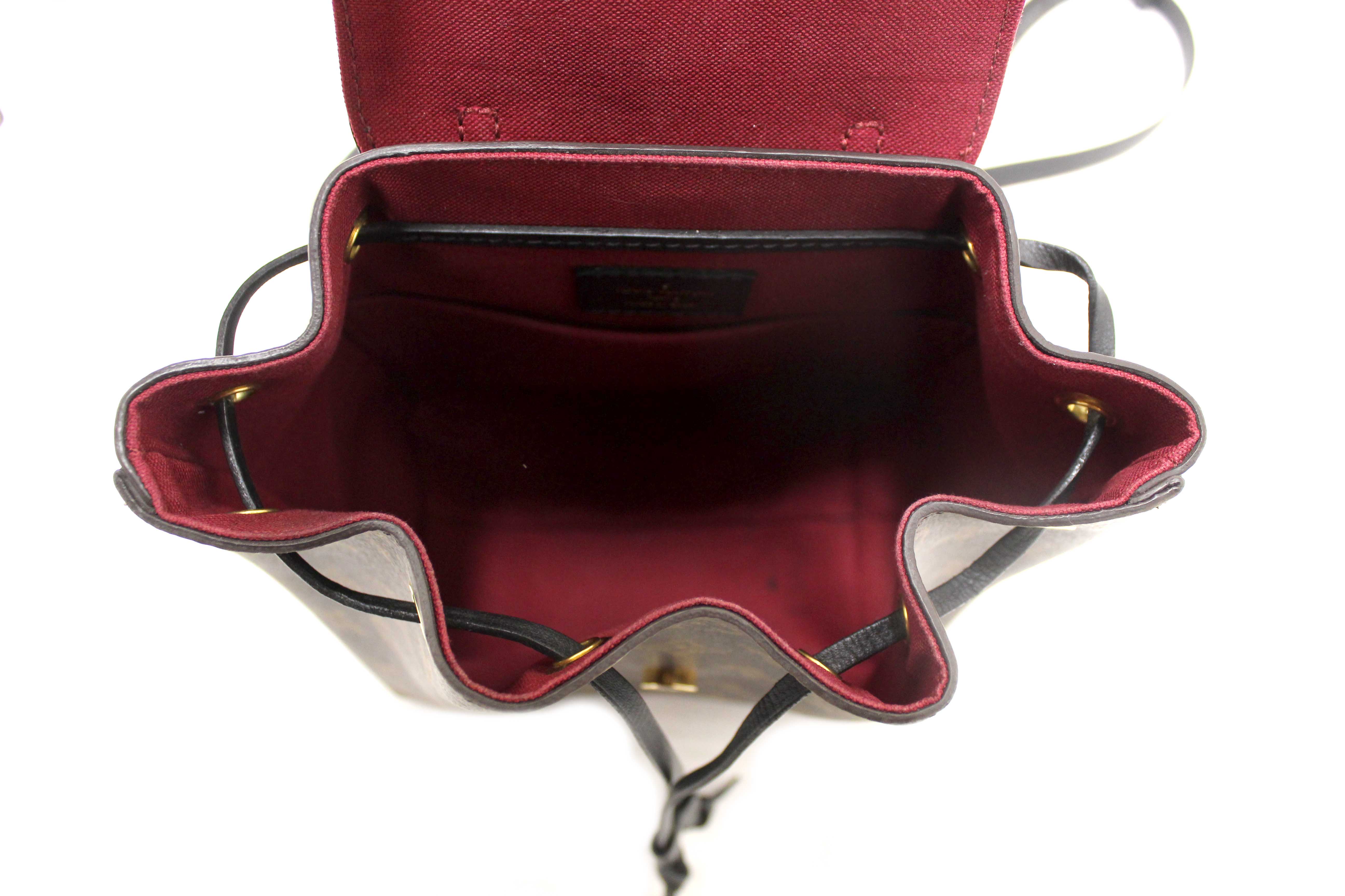 Authentic Louis Vuitton Classic Monogram Canvas Montsouris BB Backpack Bag