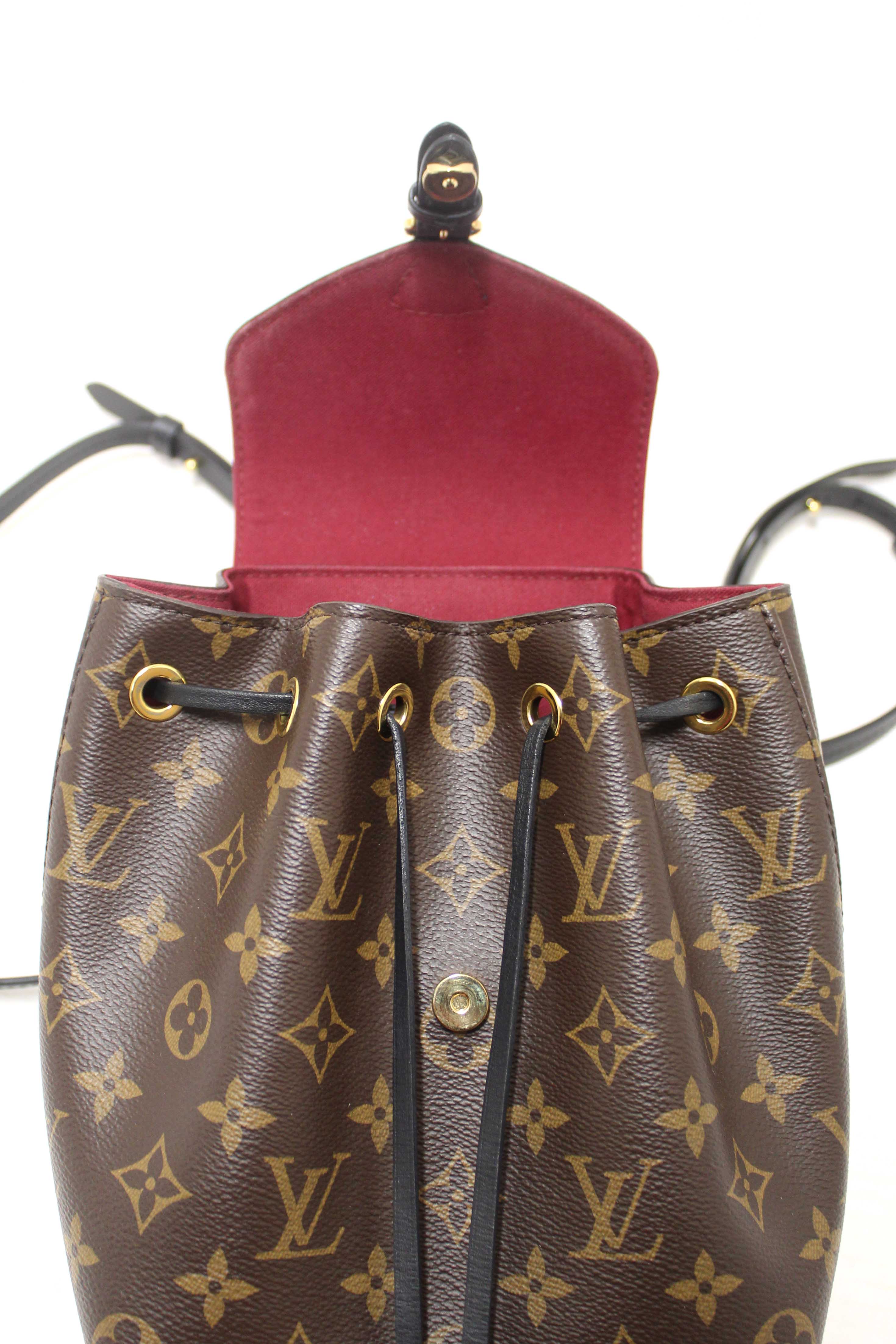 Authentic Louis Vuitton Classic Monogram Canvas Montsouris BB Backpack Bag
