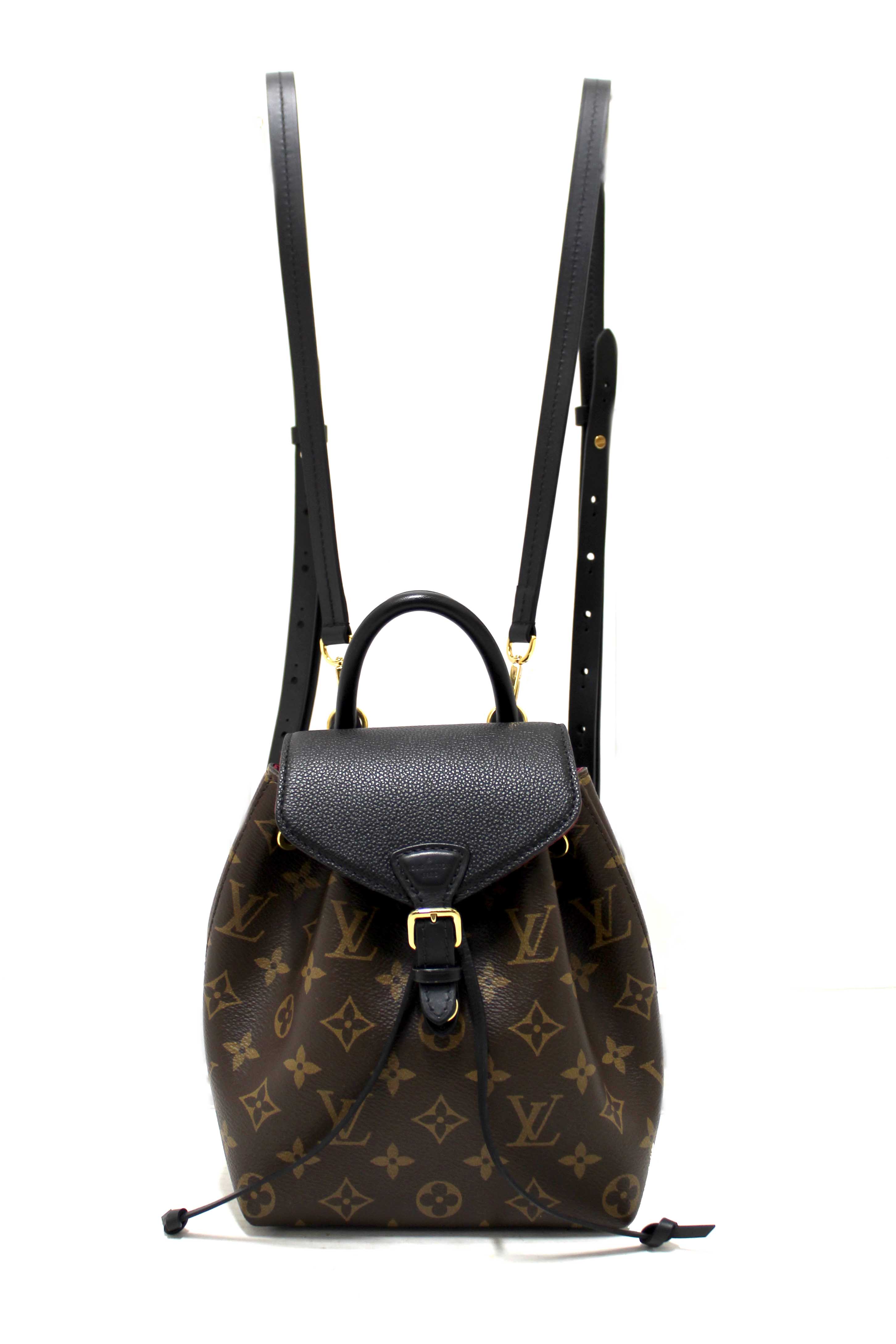 Authentic Louis Vuitton Classic Monogram Canvas Montsouris BB Backpack Bag