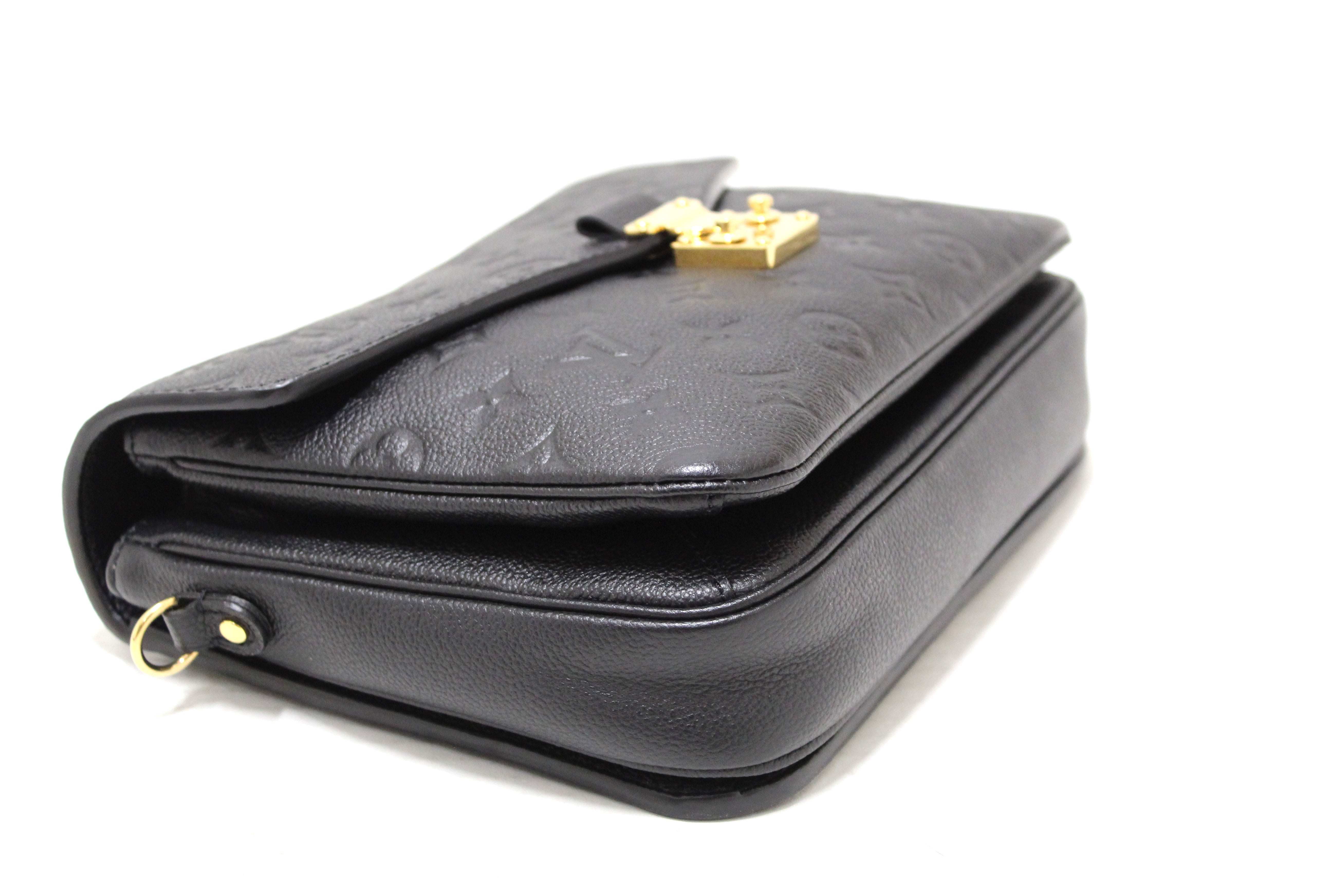 Authentic Louis Vuitton Metis Pochette Black Empreinte Leather Shoulder Bag
