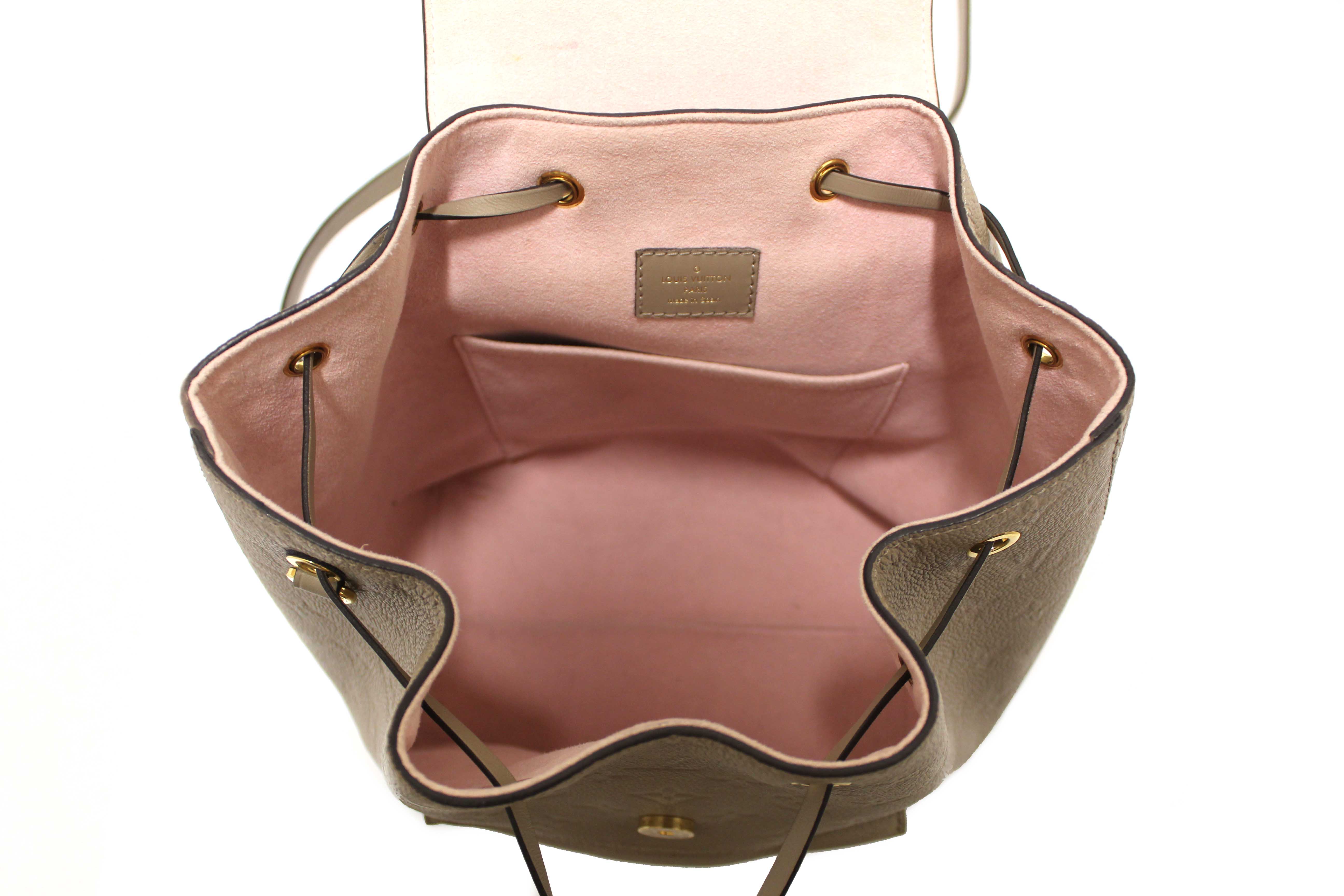 Authentic Louis Vuitton Turtledove Monogram Empreinte Montsouris Backpack
