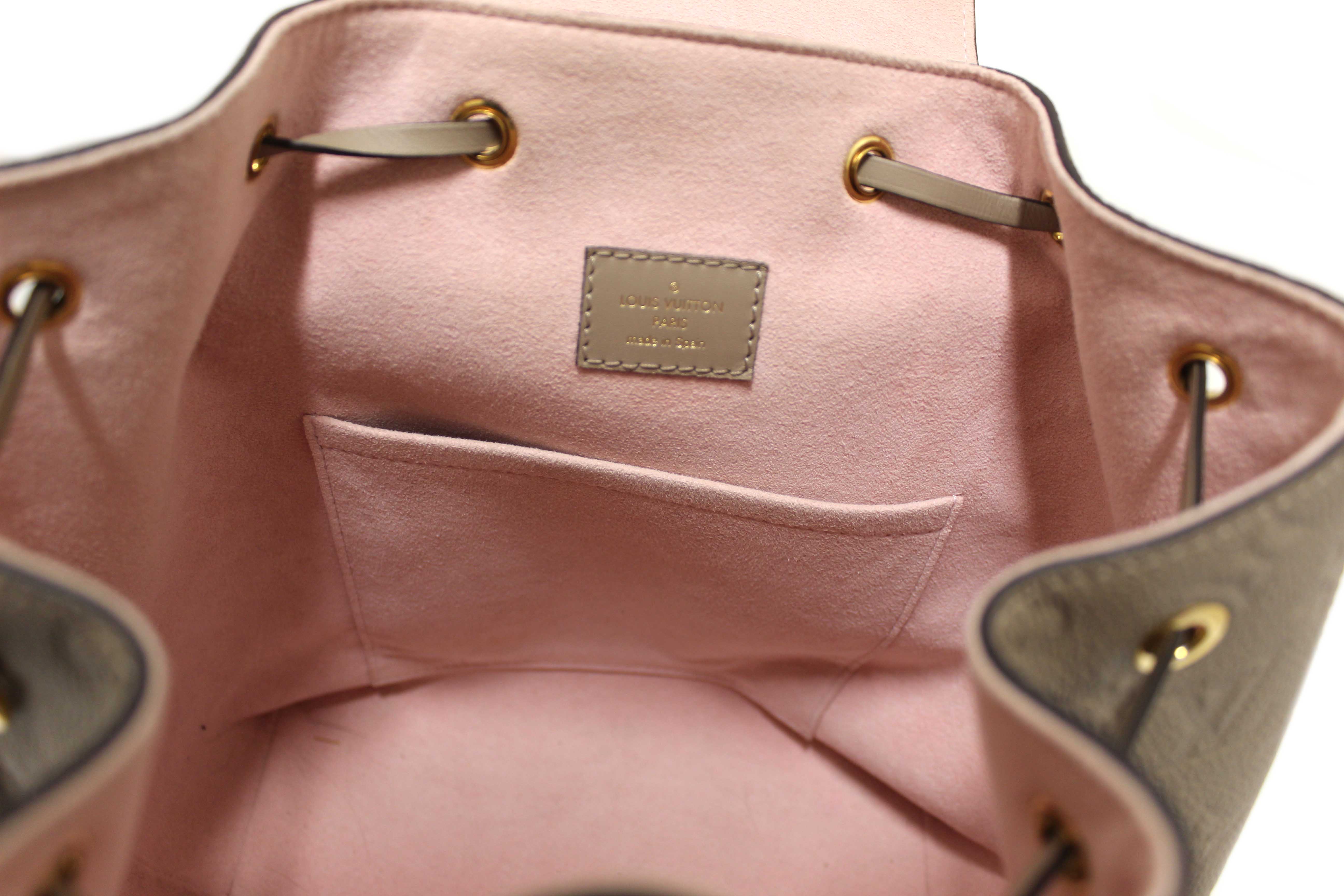 Authentic Louis Vuitton Turtledove Monogram Empreinte Montsouris Backpack