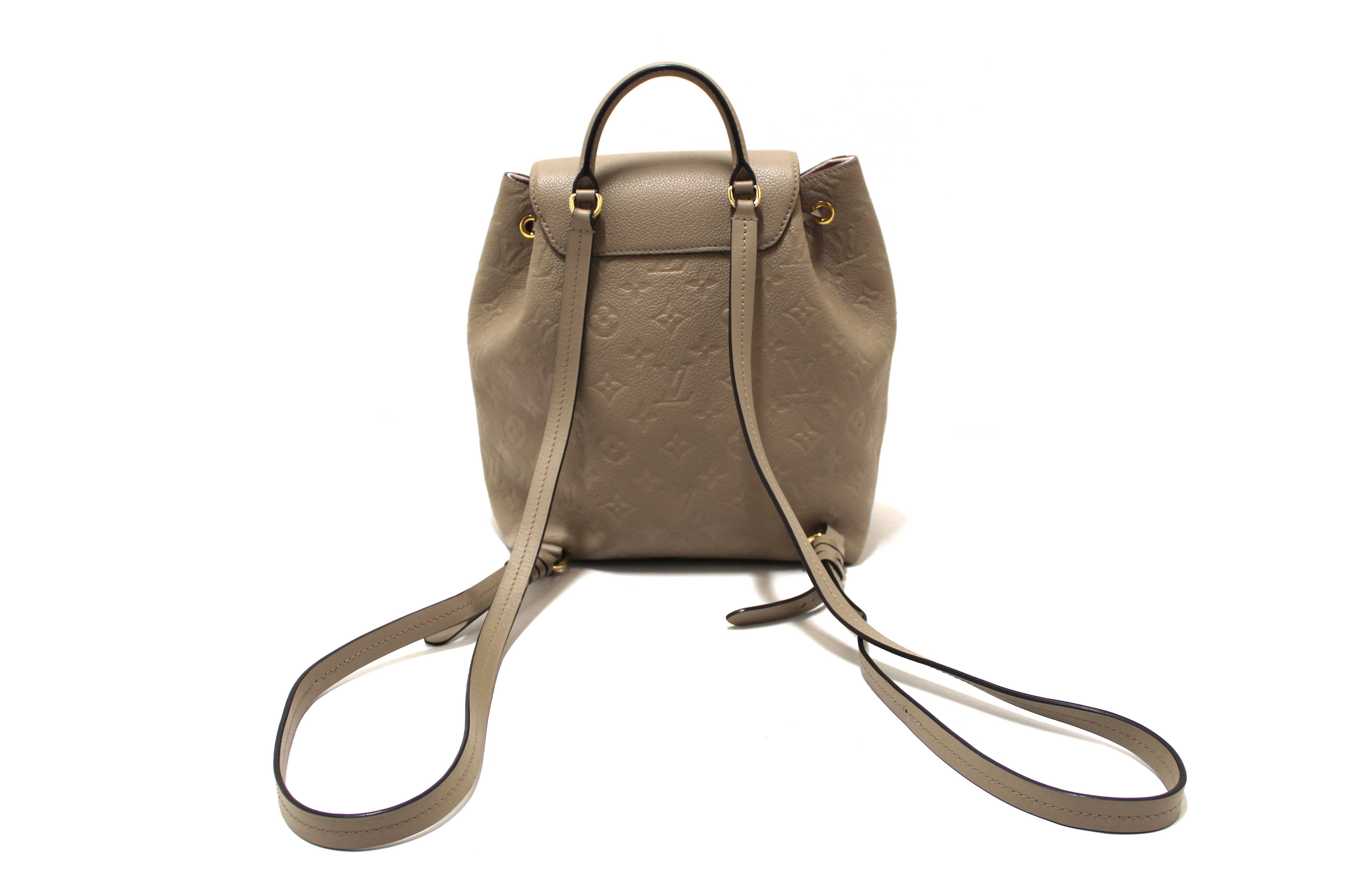 Authentic Louis Vuitton Turtledove Monogram Empreinte Montsouris Backpack