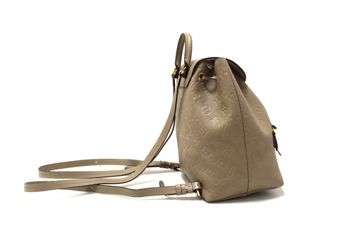 Authentic Louis Vuitton Turtledove Monogram Empreinte Montsouris Backpack
