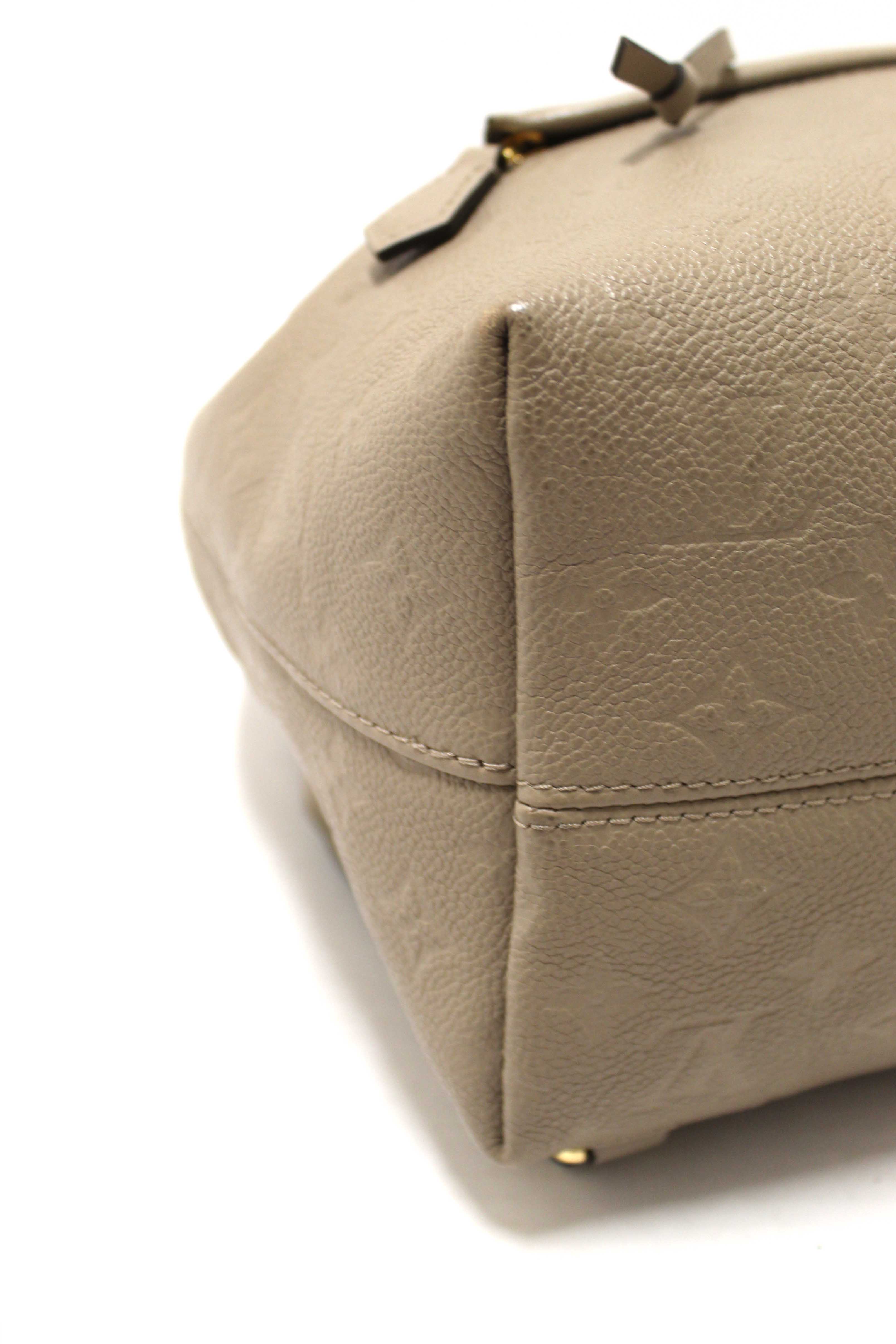 Authentic Louis Vuitton Turtledove Monogram Empreinte Montsouris Backpack
