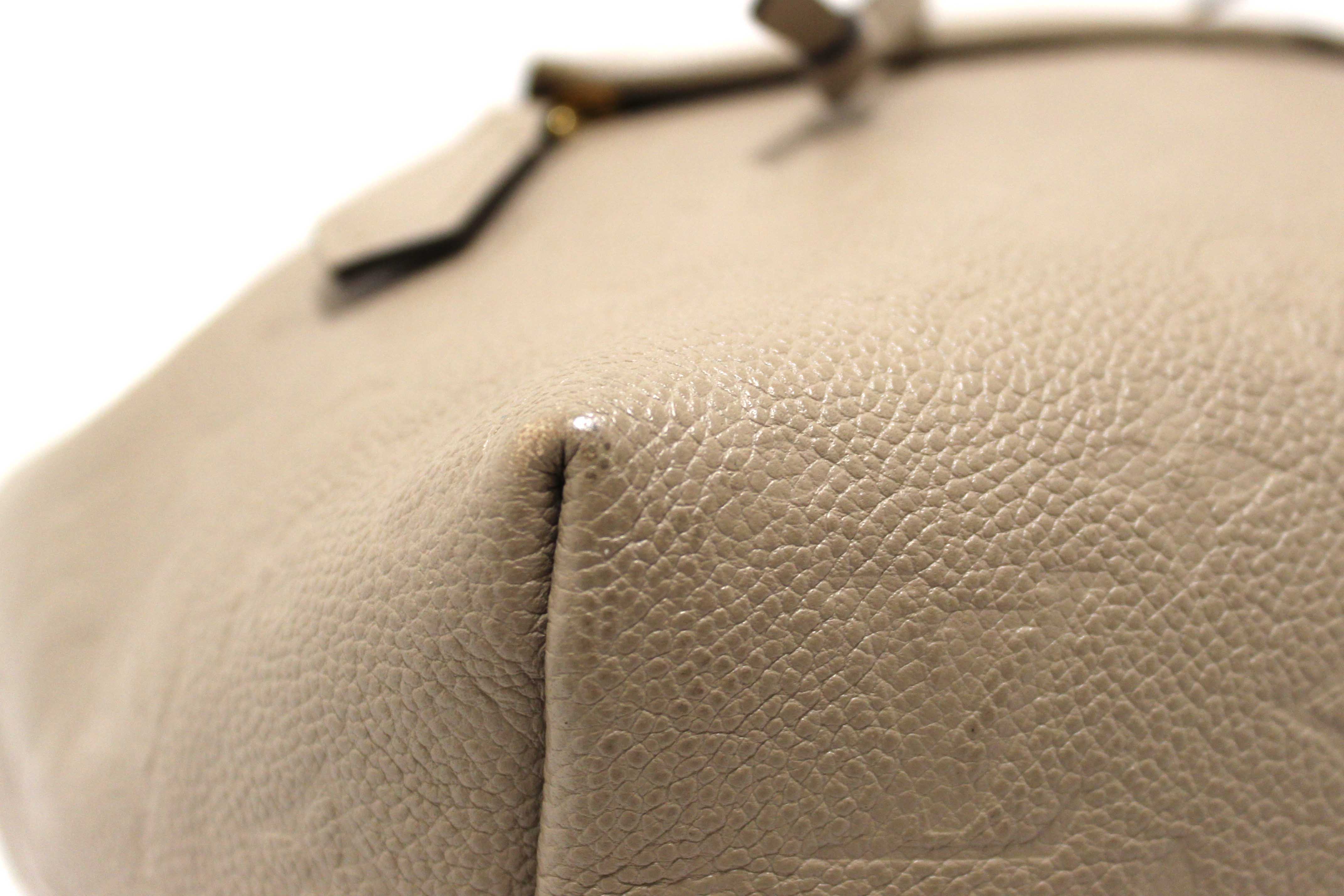 Authentic Louis Vuitton Turtledove Monogram Empreinte Montsouris Backpack