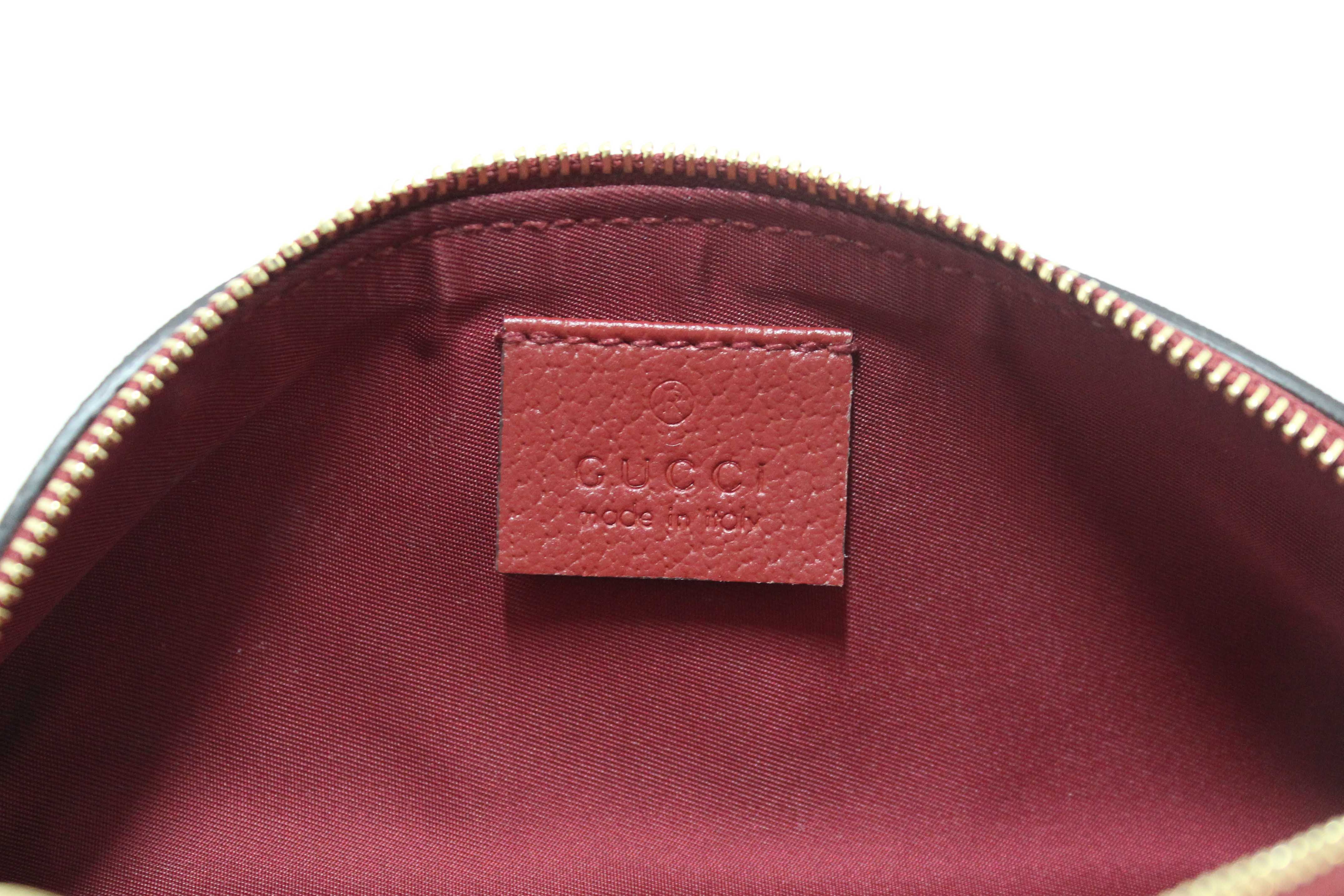 Authentic Gucci GG Supreme Monogram Cat Pencil Case Pouch