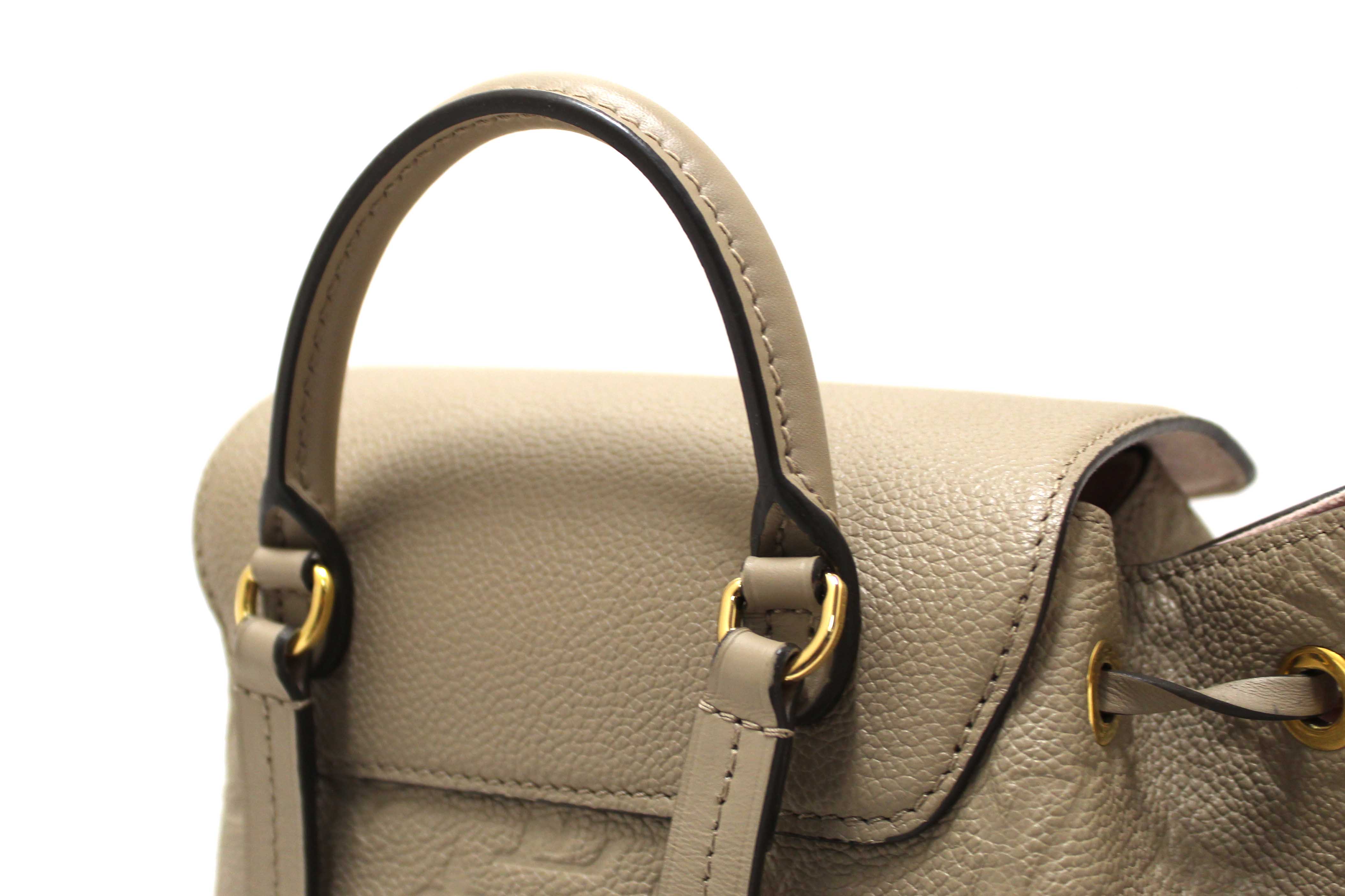Authentic Louis Vuitton Turtledove Monogram Empreinte Montsouris Backpack
