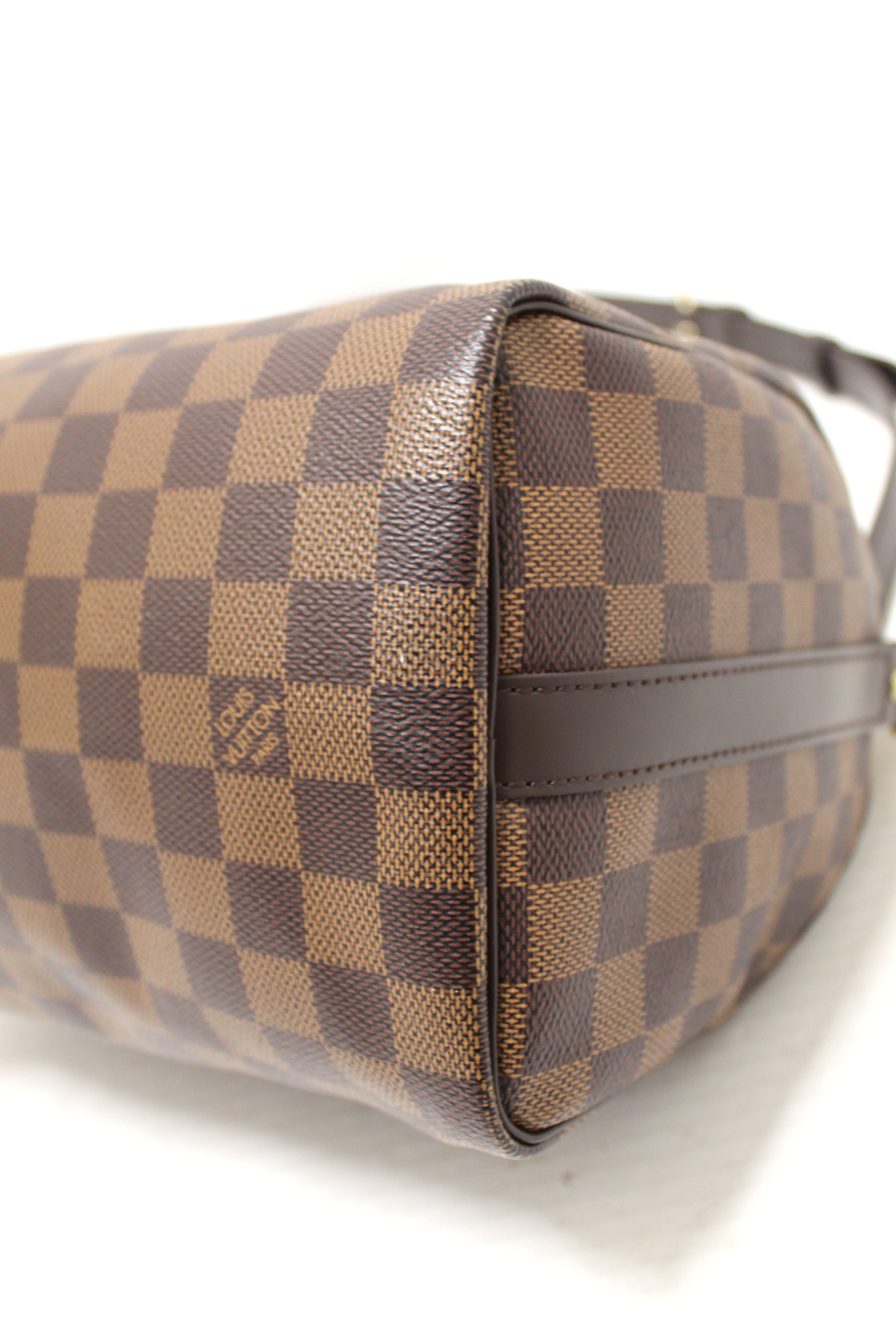Authentic Louis Vuitton Damier Ebene Speedy 25 Bandouliere Bag