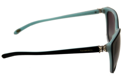 Authentic Tiffany & Co. Black/Blue Sunglasses with Swarovski Crystal Accents TF4089