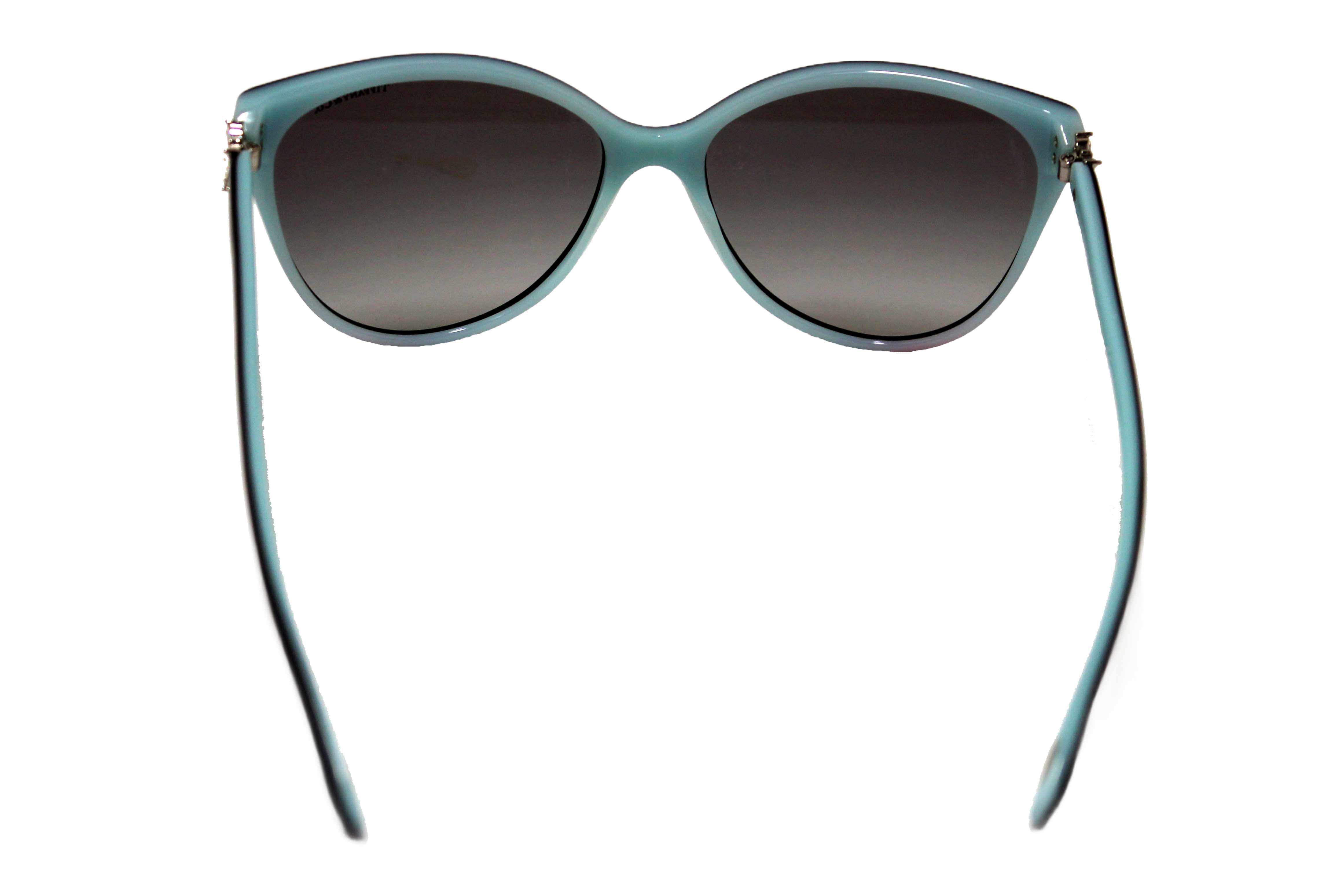Authentic Tiffany & Co. Black/Blue Sunglasses with Swarovski Crystal Accents TF4089