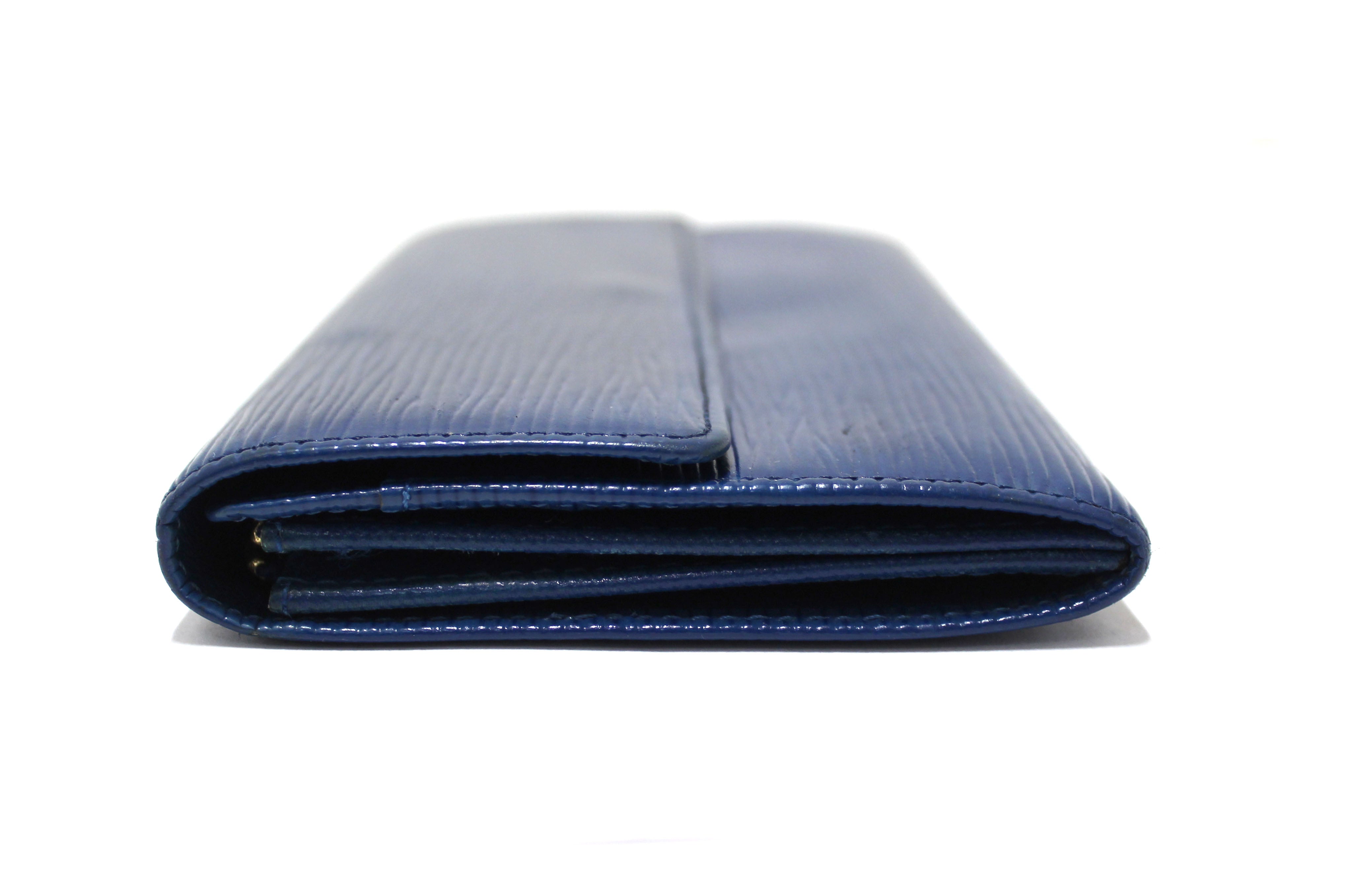 louis vuitton blue epi wallet