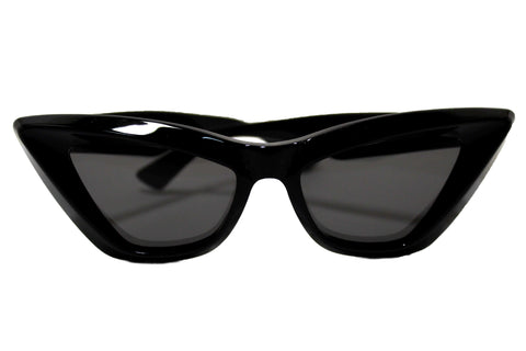 Authentic Bottega Veneta Black Sculptured Cat Eye Sunglasses BV1101S