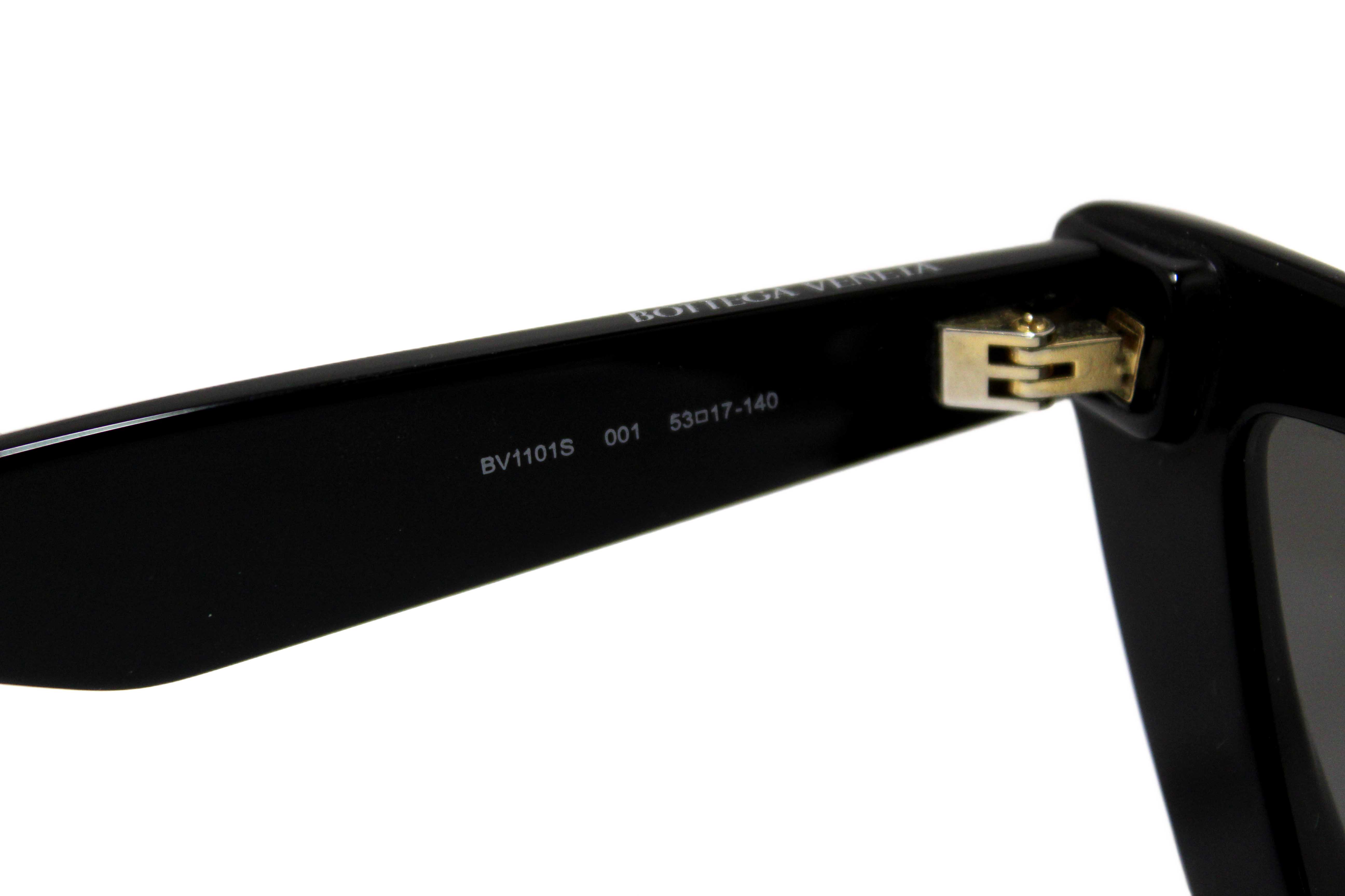 Authentic Bottega Veneta Black Sculptured Cat Eye Sunglasses