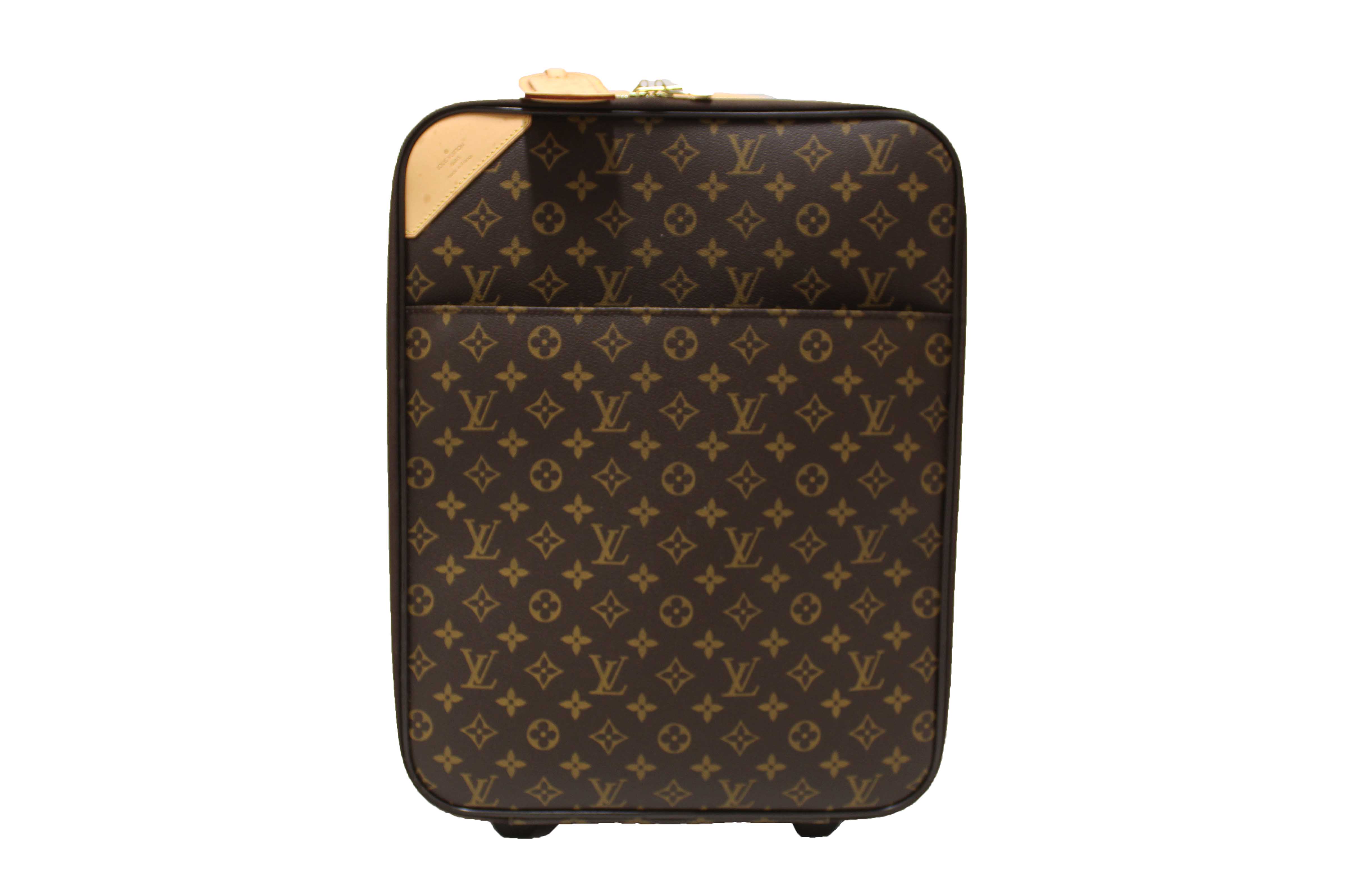 Authentic Louis Vuitton Classic Monogram Pegase 45 Luggage Rolling Suitcase