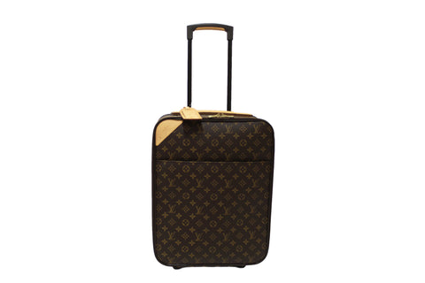 Authentic Louis Vuitton Classic Monogram Pegase 45 Luggage Rolling Suitcase