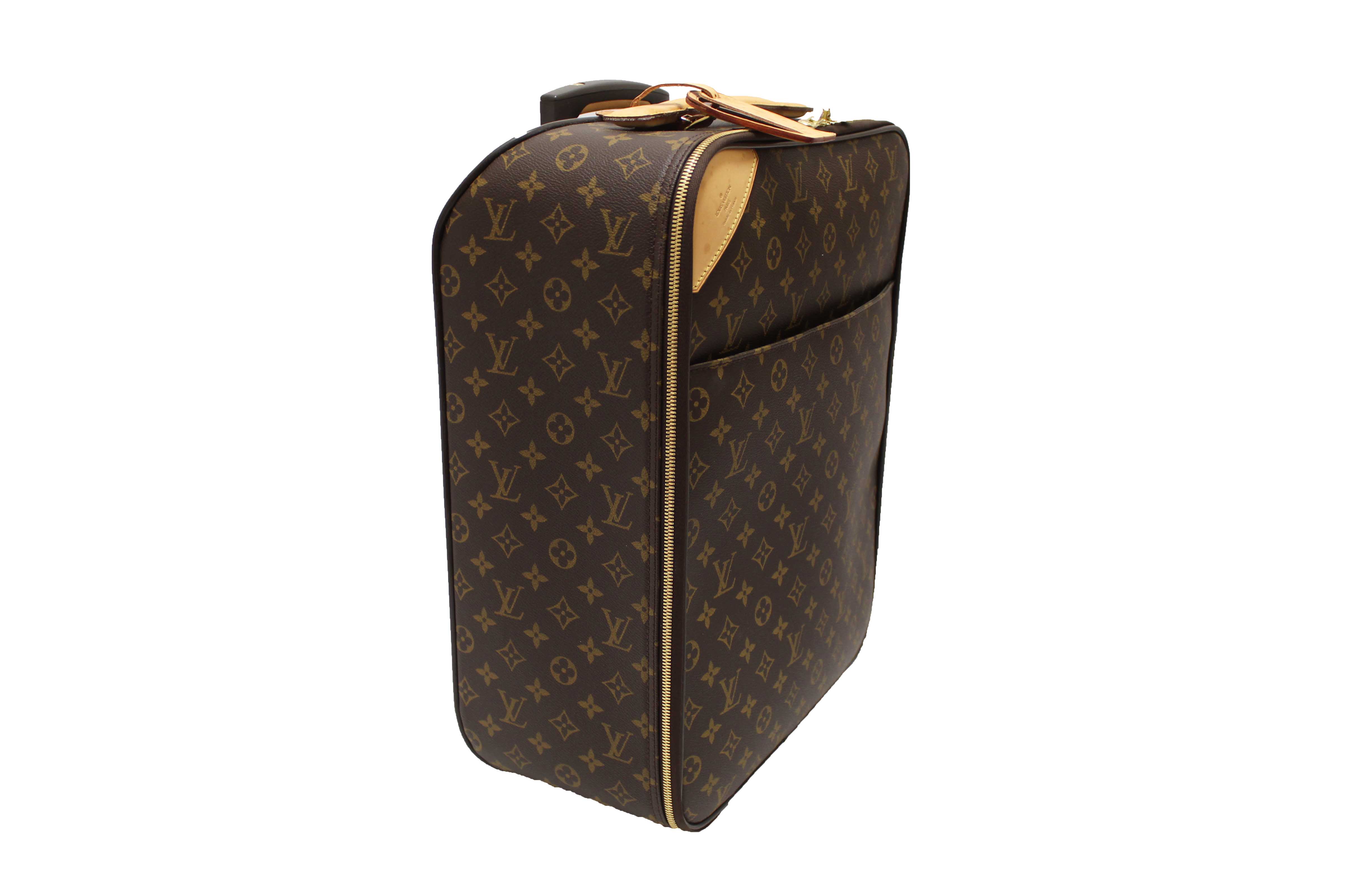 Authentic Louis Vuitton Classic Monogram Pegase 45 Luggage Rolling Suitcase