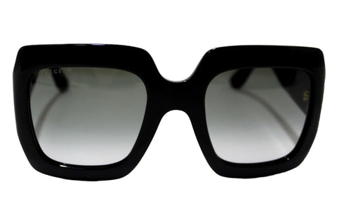 Authentic Gucci Black Oversized Square Frame Sunglasses GG0053S