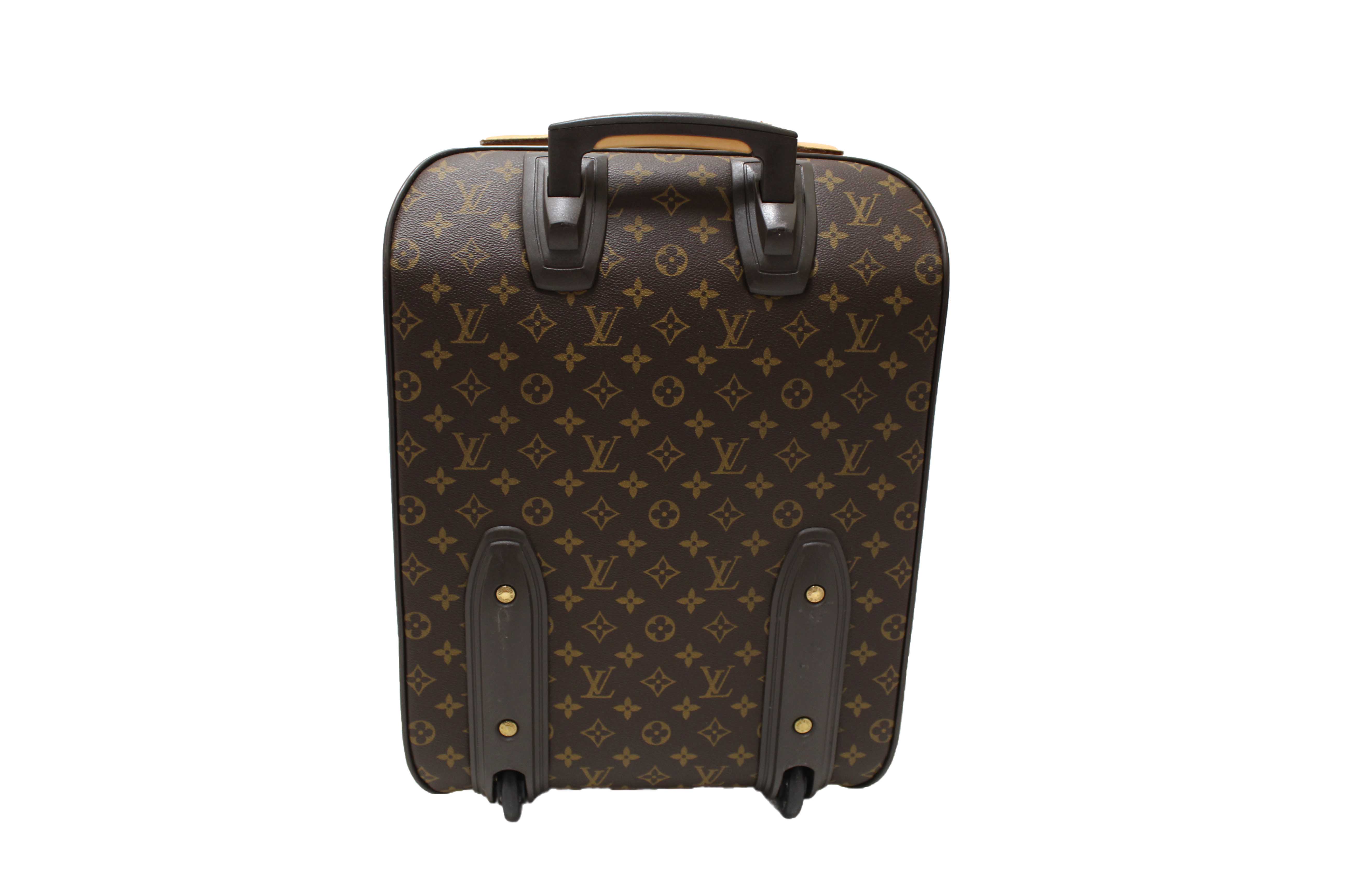 Authentic Louis Vuitton Classic Monogram Pegase 45 Luggage Rolling Suitcase