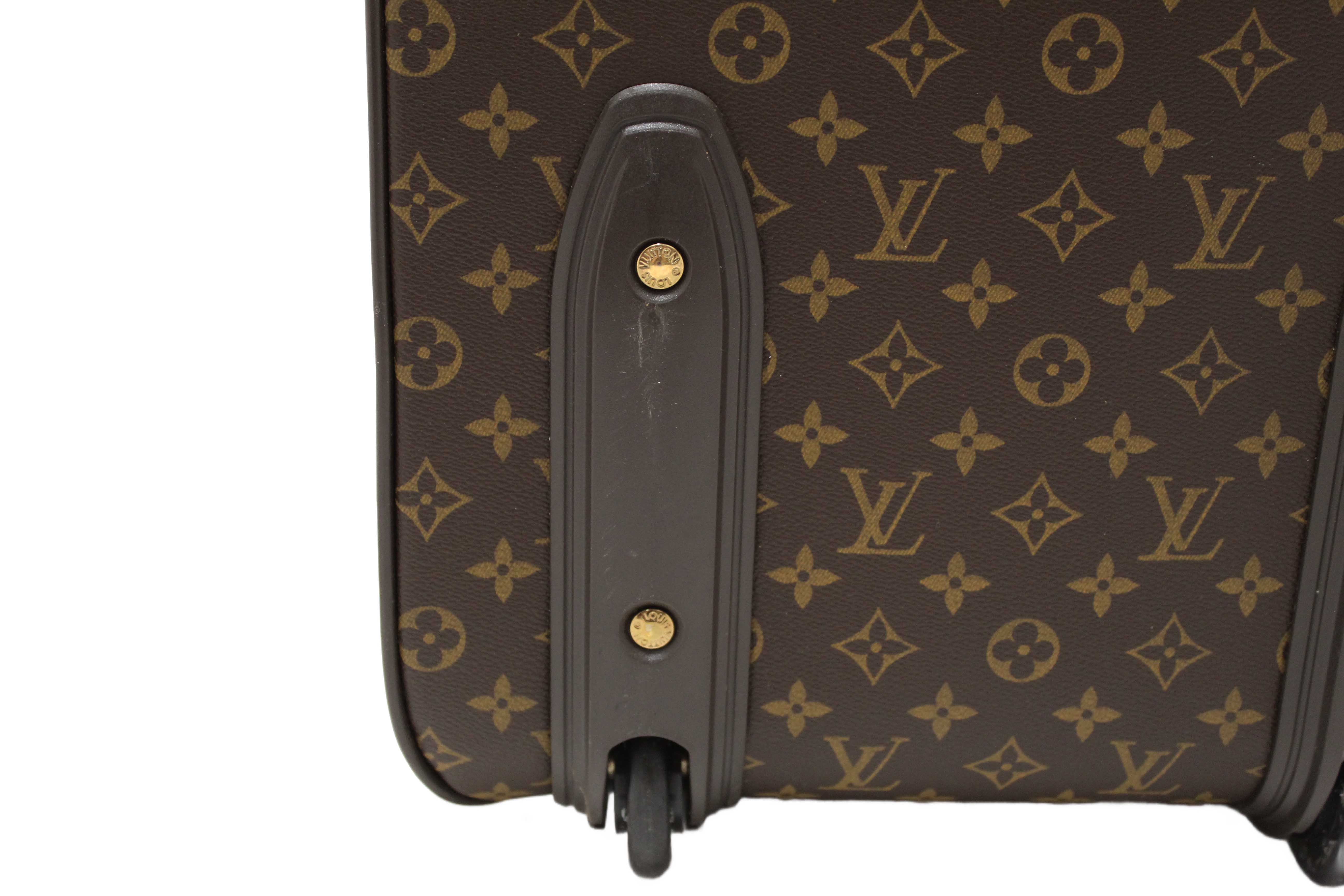 Authentic Louis Vuitton Classic Monogram Pegase 45 Luggage Rolling Suitcase