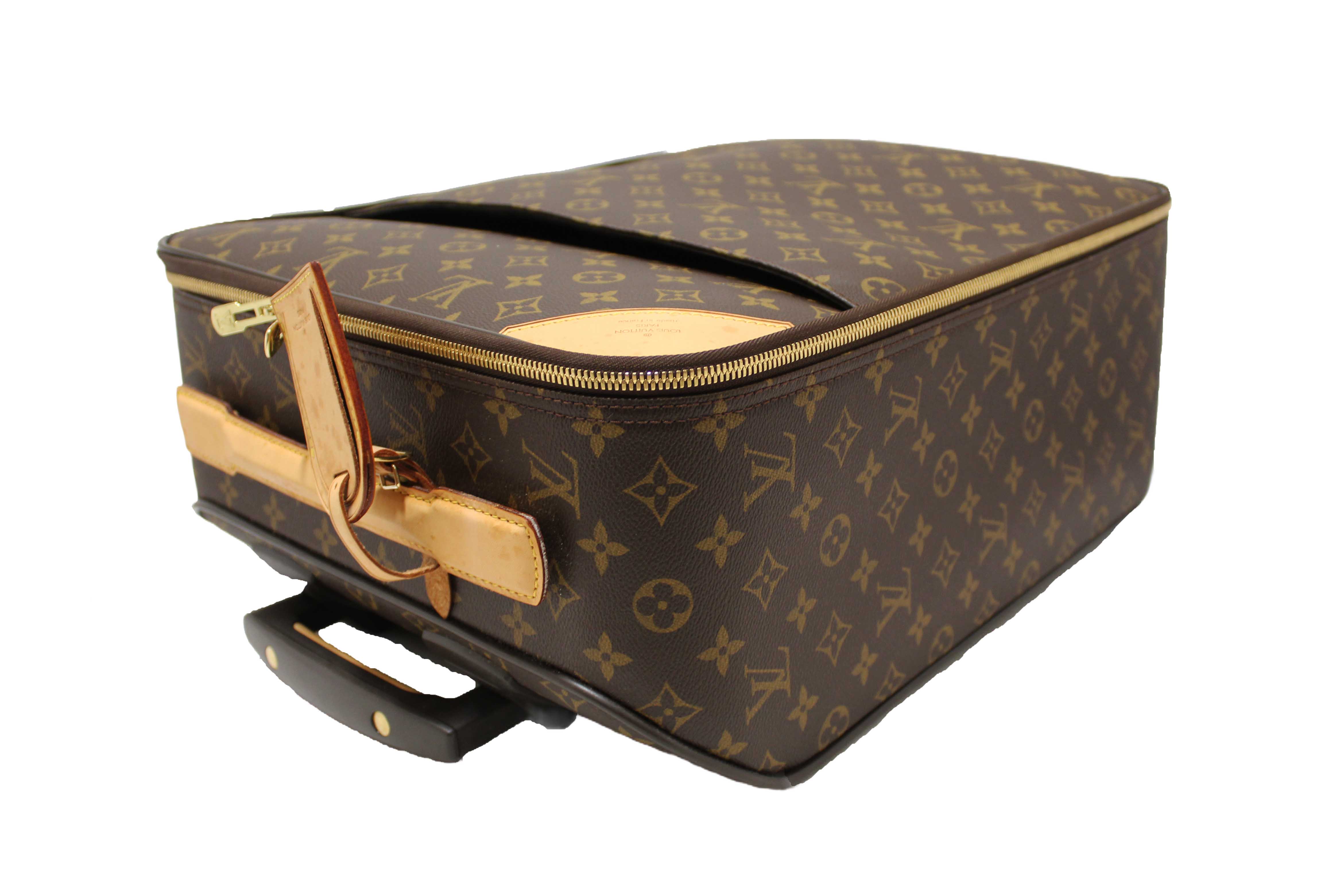 Authentic Louis Vuitton Classic Monogram Pegase 45 Luggage Rolling Suitcase