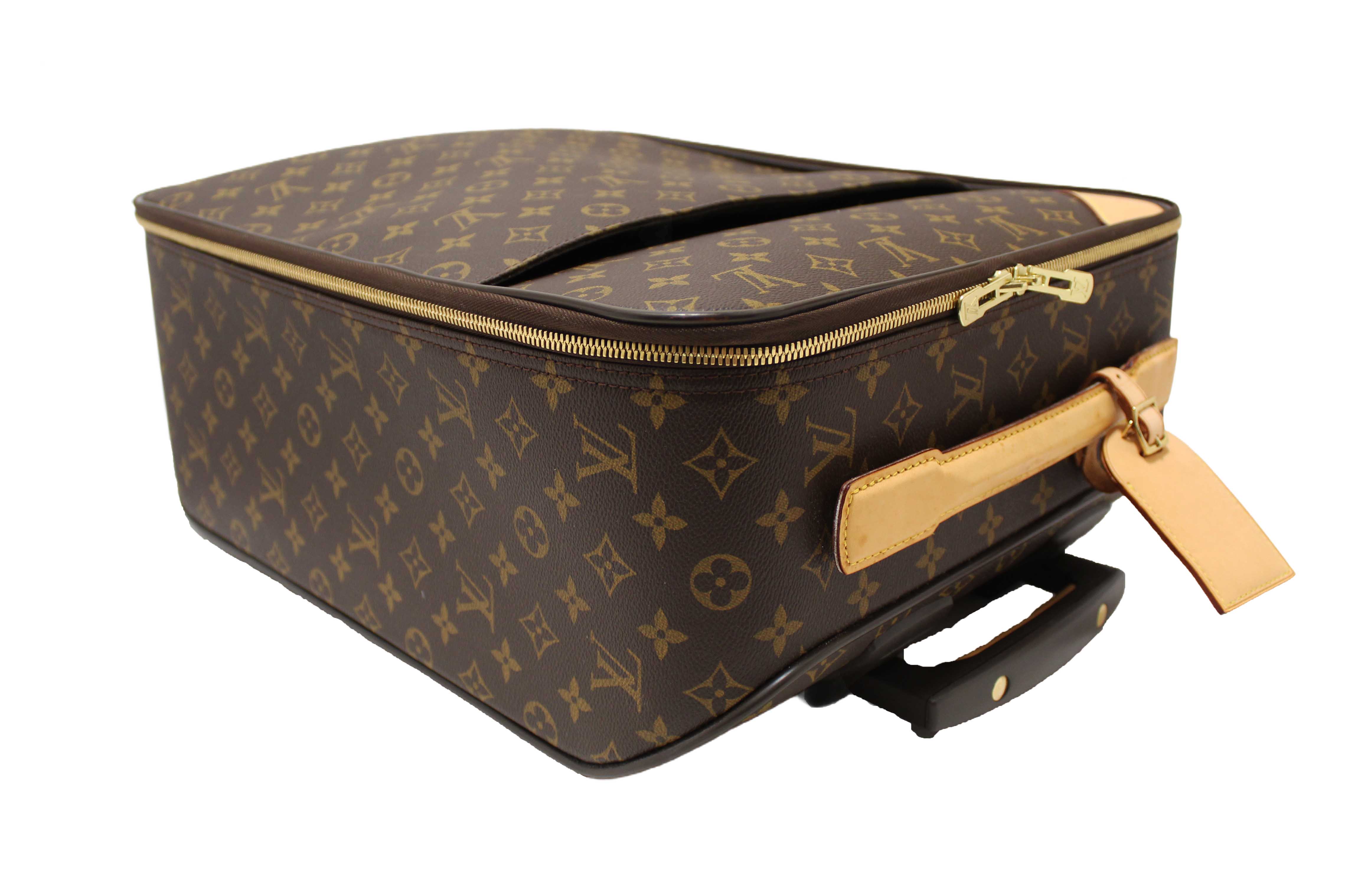 Authentic Louis Vuitton Classic Monogram Pegase 45 Luggage Rolling Suitcase