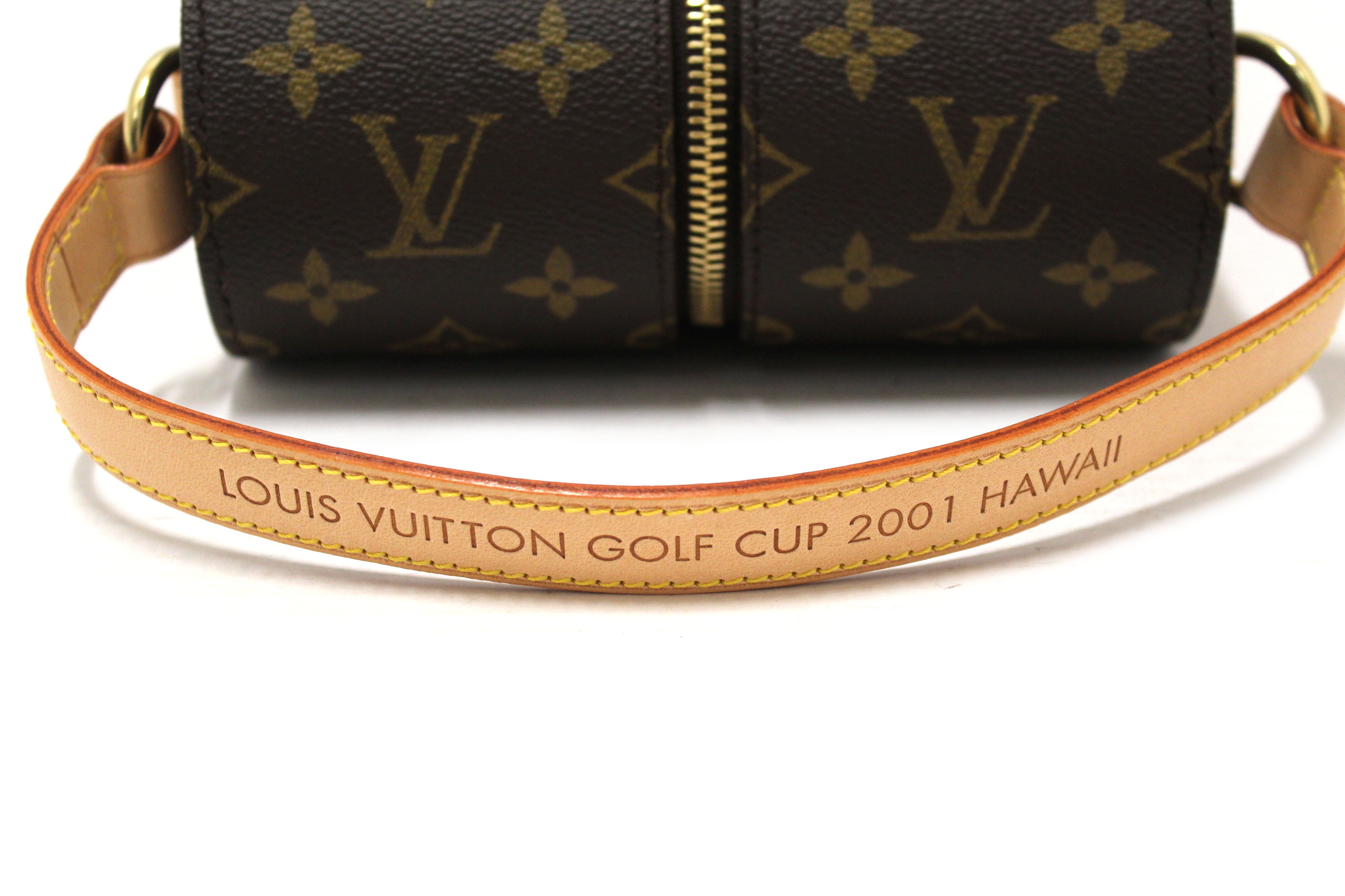 Authentic NEW Louis Vuitton Monogram Wine Carrier Bottle Case Golf Cup GOLF CUP 2001 HAWAII