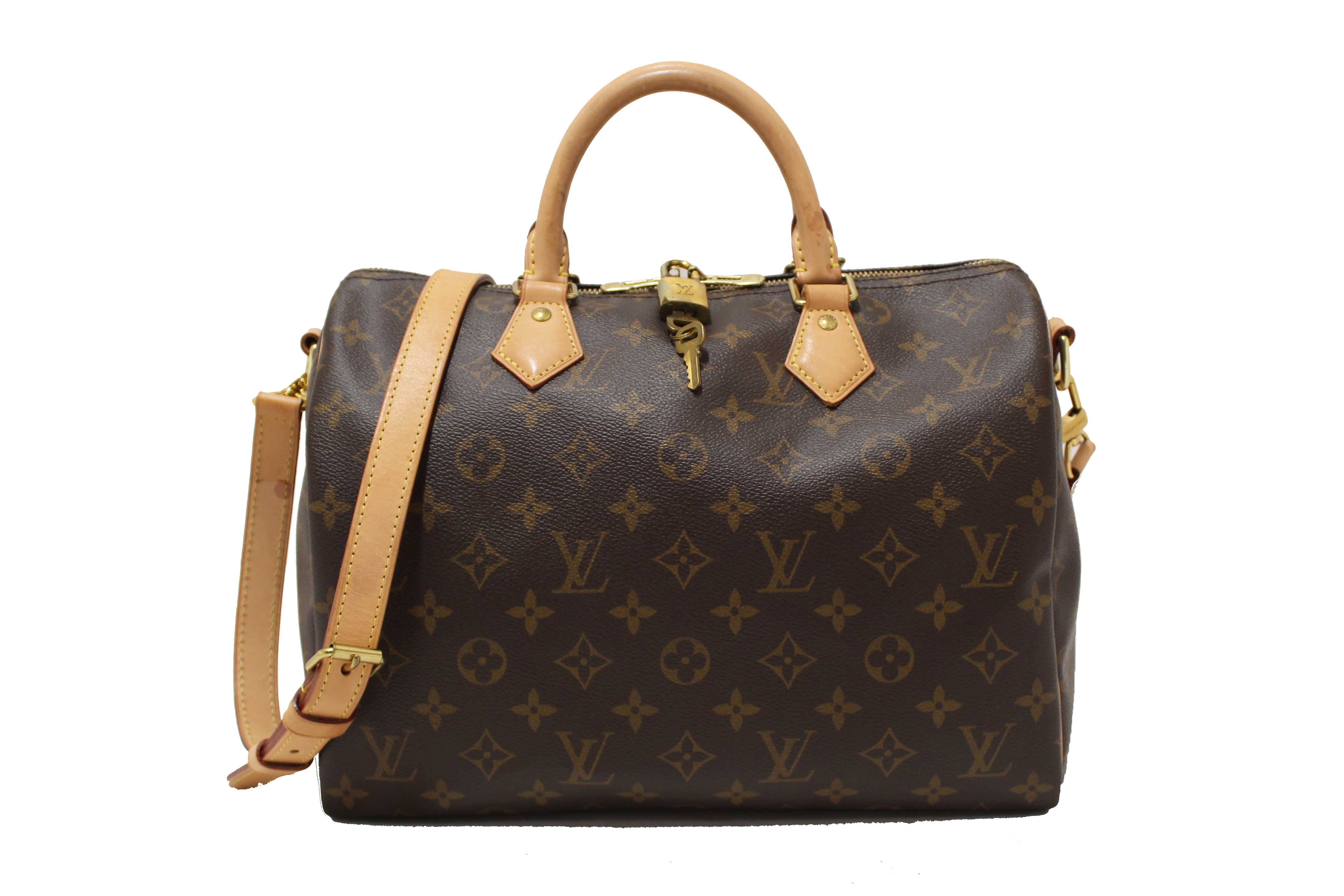 Authentic Louis Vuitton Classic Monogram Speedy Bandoulière 30 Bag