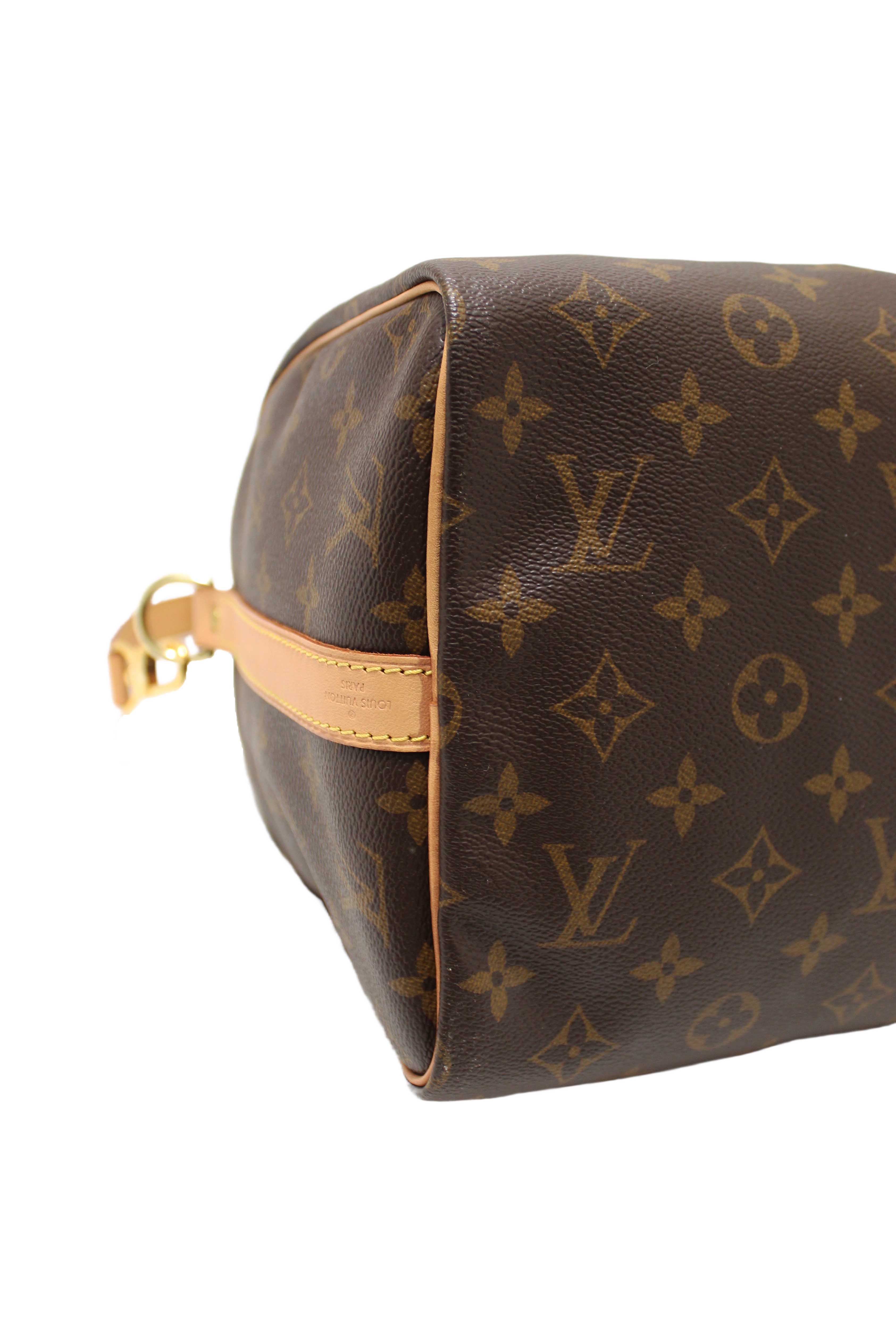 Authentic Louis Vuitton Classic Monogram Speedy Bandoulière 30 Bag