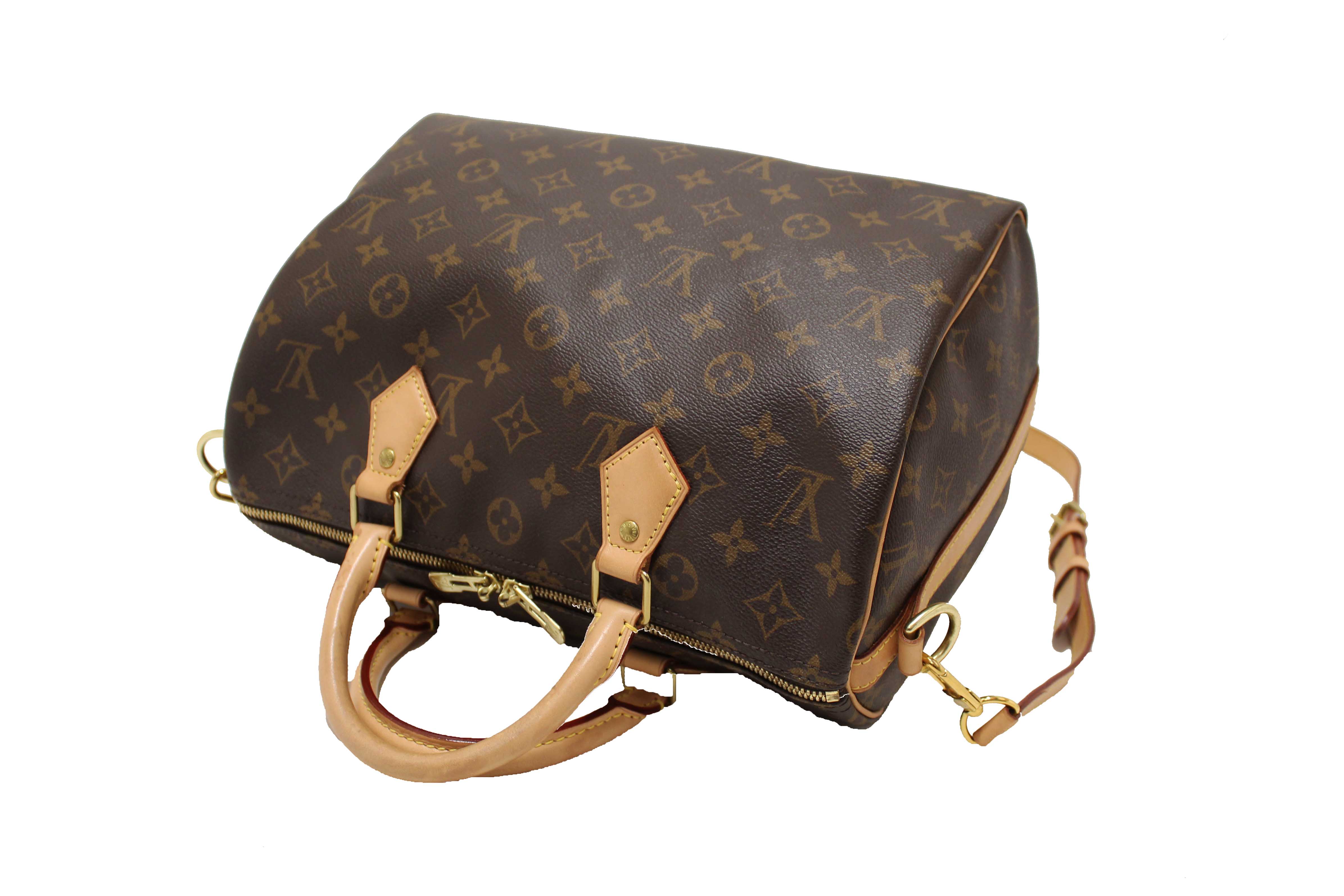 Authentic Louis Vuitton Classic Monogram Speedy Bandoulière 30 Bag
