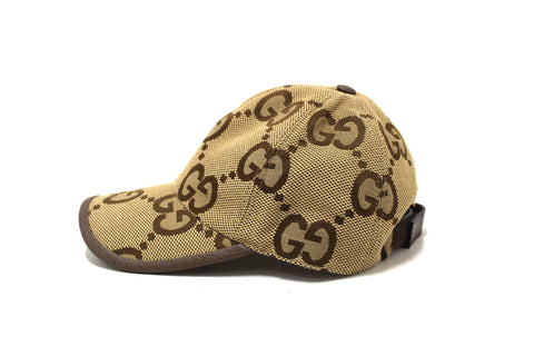 Authentic Gucci Canvas Jumbo GG Baseball Hat Size S