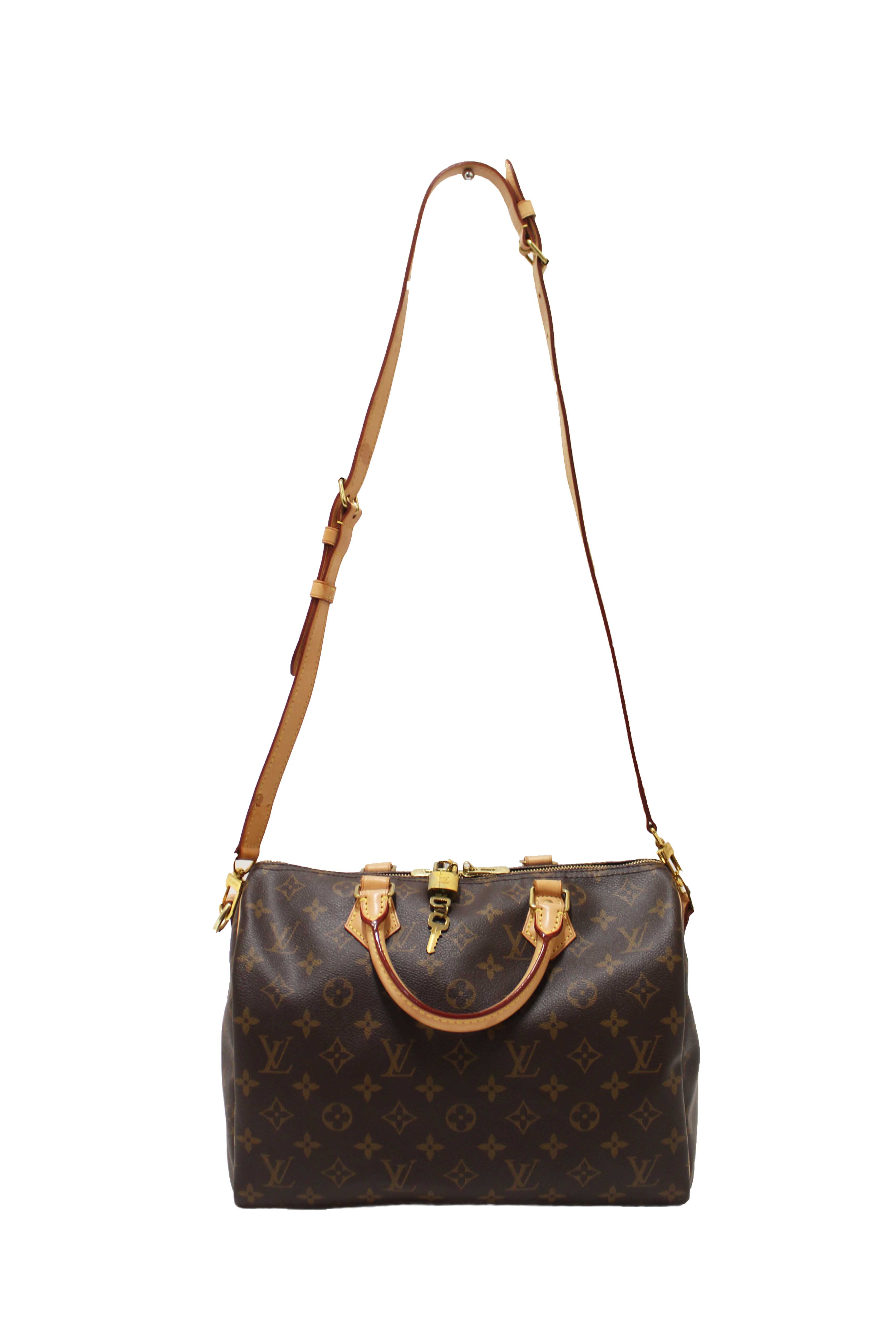 Authentic Louis Vuitton Classic Monogram Speedy Bandoulière 30 Bag