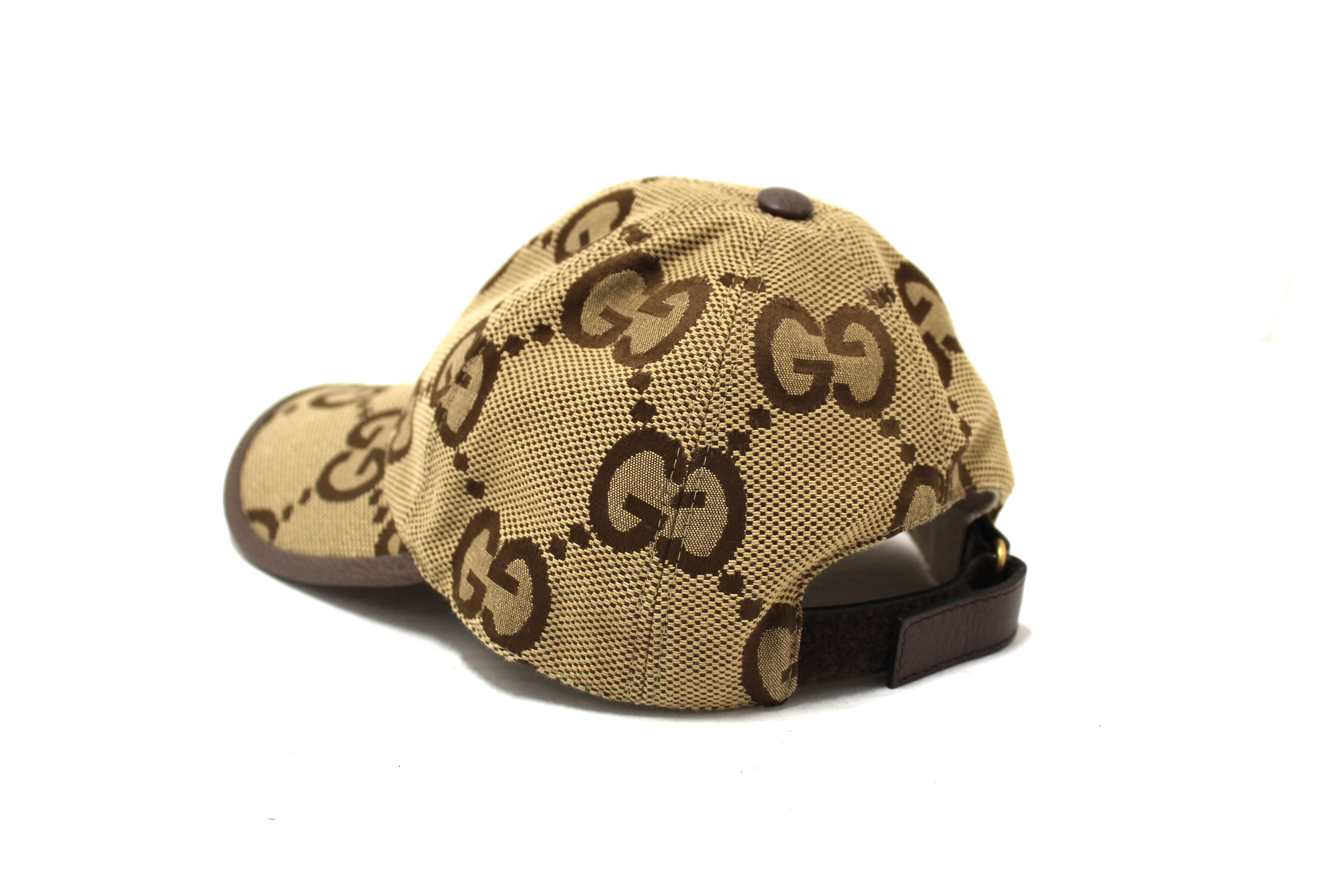 Authentic Gucci Canvas Jumbo GG Baseball Hat Size S