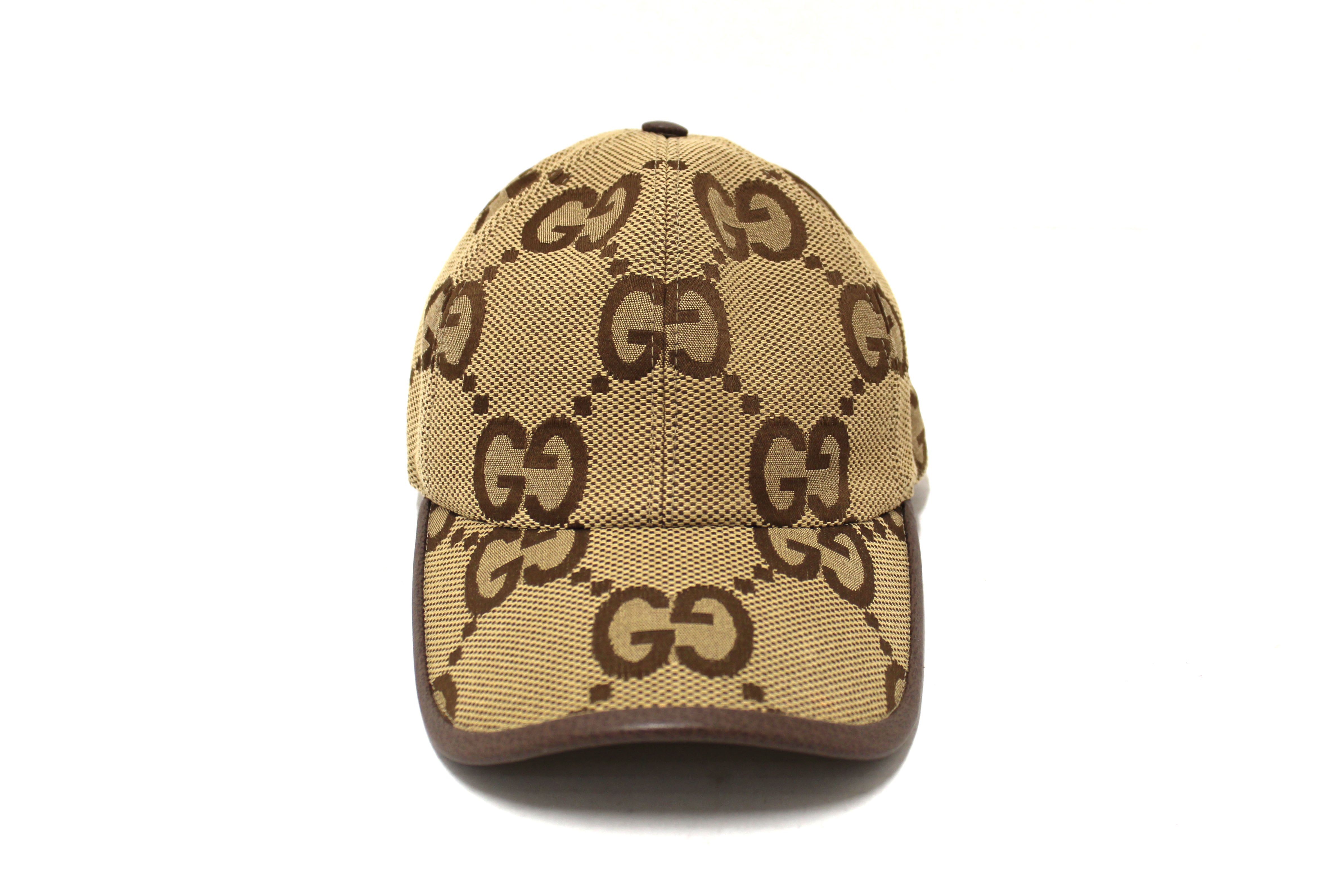 Authentic Gucci Canvas Jumbo GG Baseball Hat Size S