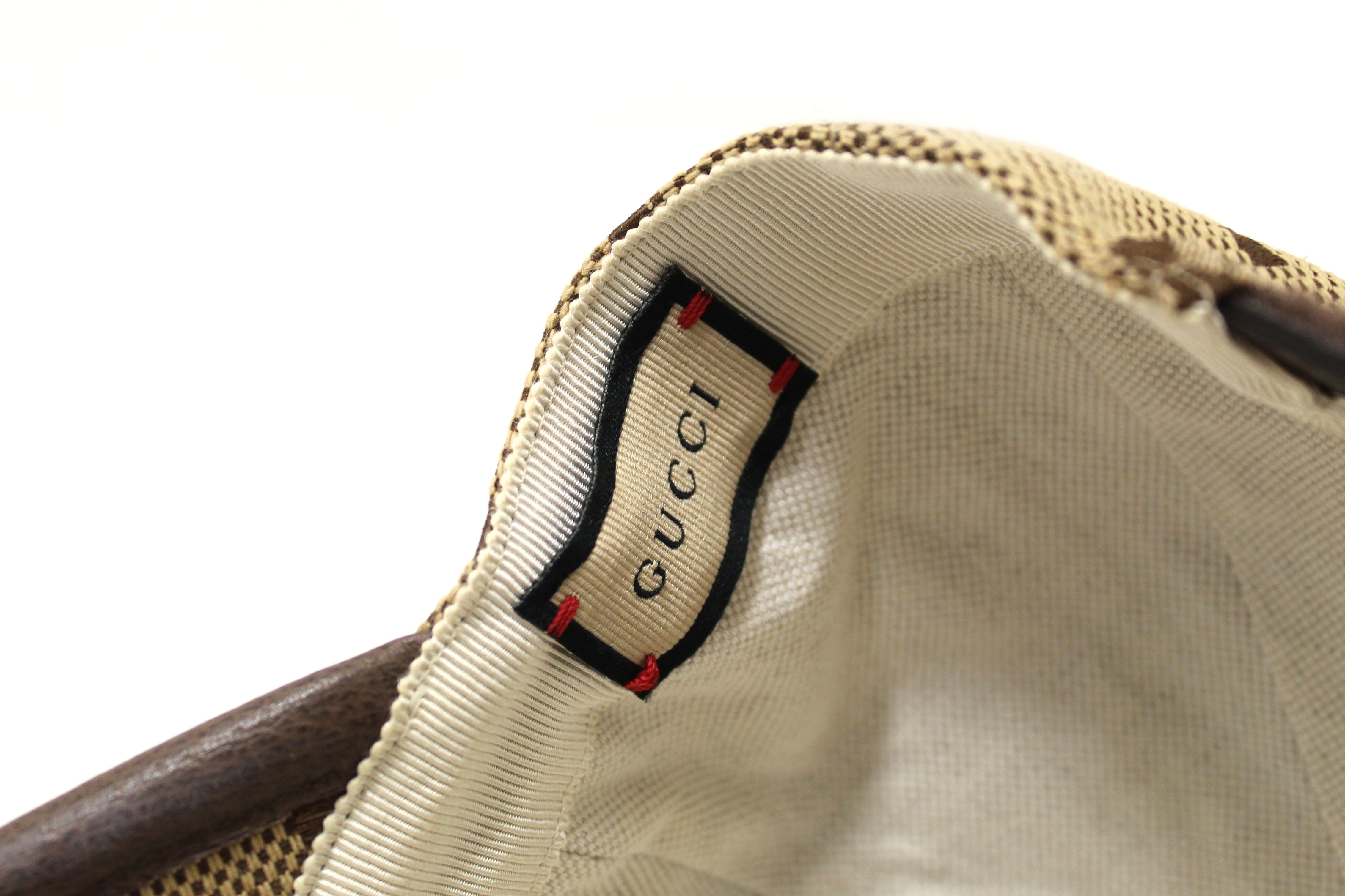 Authentic Gucci Canvas Jumbo GG Baseball Hat Size S