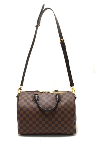 Authentic Louis Vuitton Damier Ebene Speedy 30 Bandouliere Bag