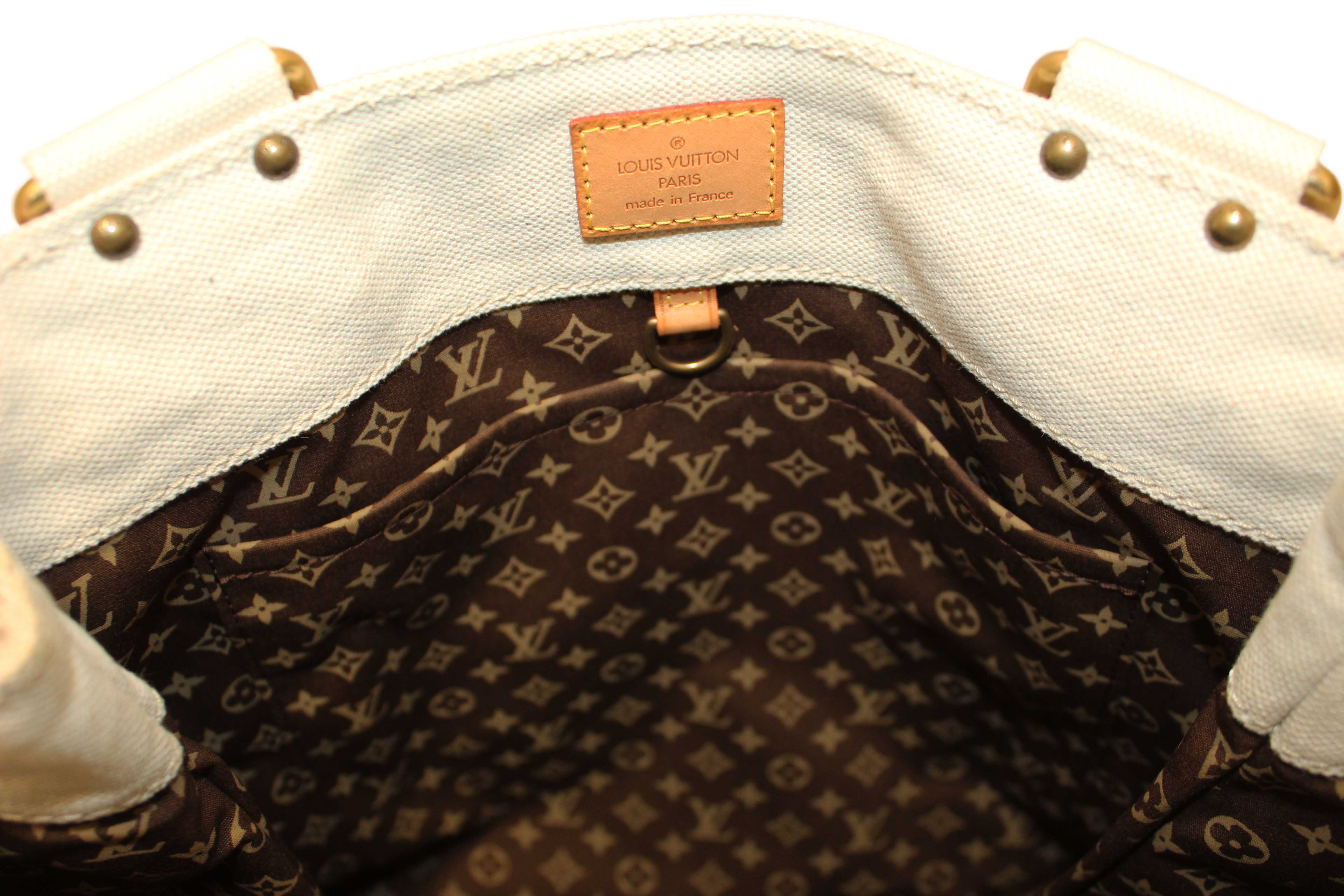 Authentic Louis Vuitton Limited Edition Yellow Toile Globe Shoppers Cabas MM Tote Bag