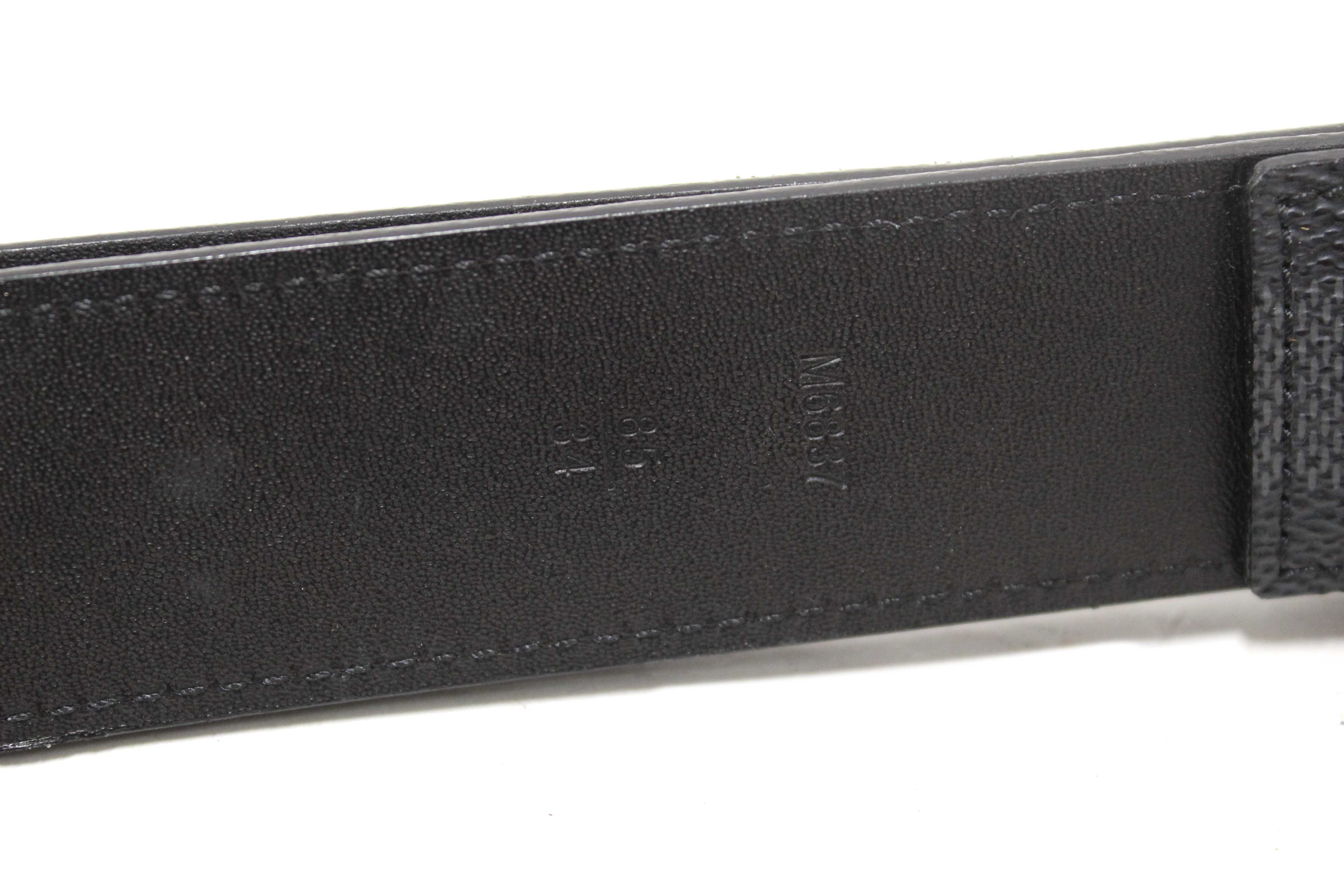 Authentic Louis Vuitton Damier Graphite Ceinture Pochette Homme Belt Bag Size 85/34