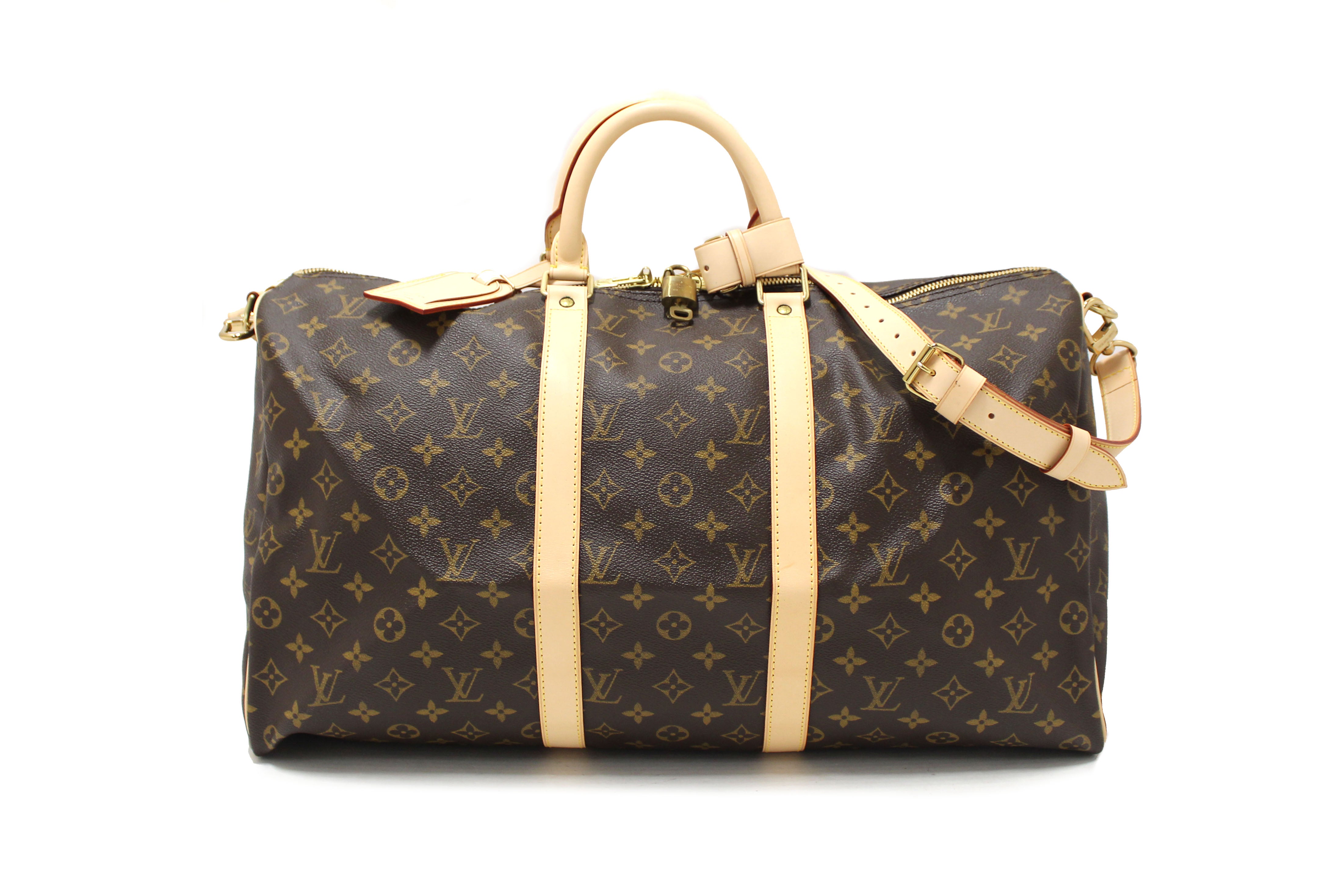 Authentic NEW Louis Vuitton Classic Monogram Keepall 50 Travel Bag