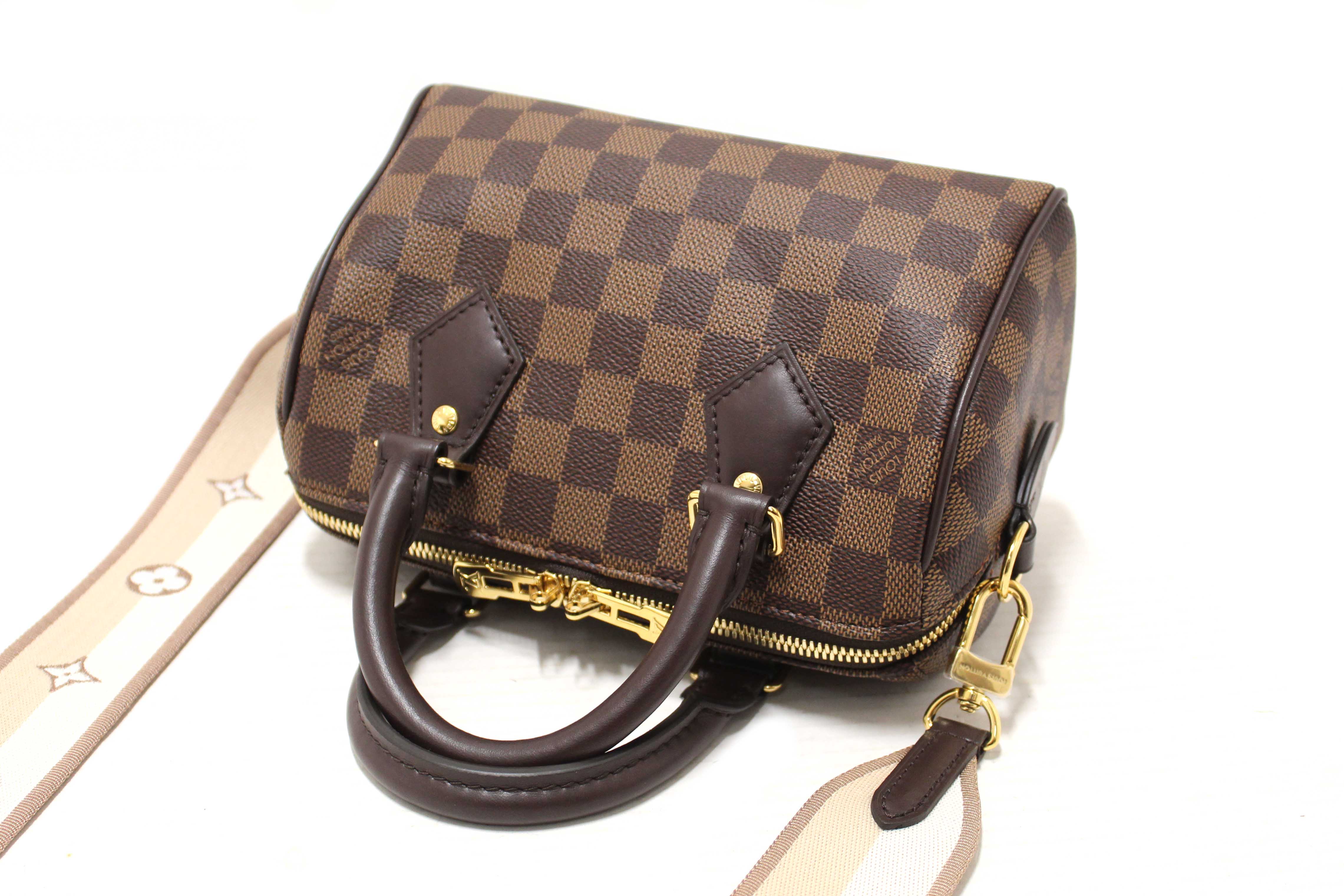 NEW Authentic Louis Vuitton Damie Ebene Speedy 20 Bandoulière Bag