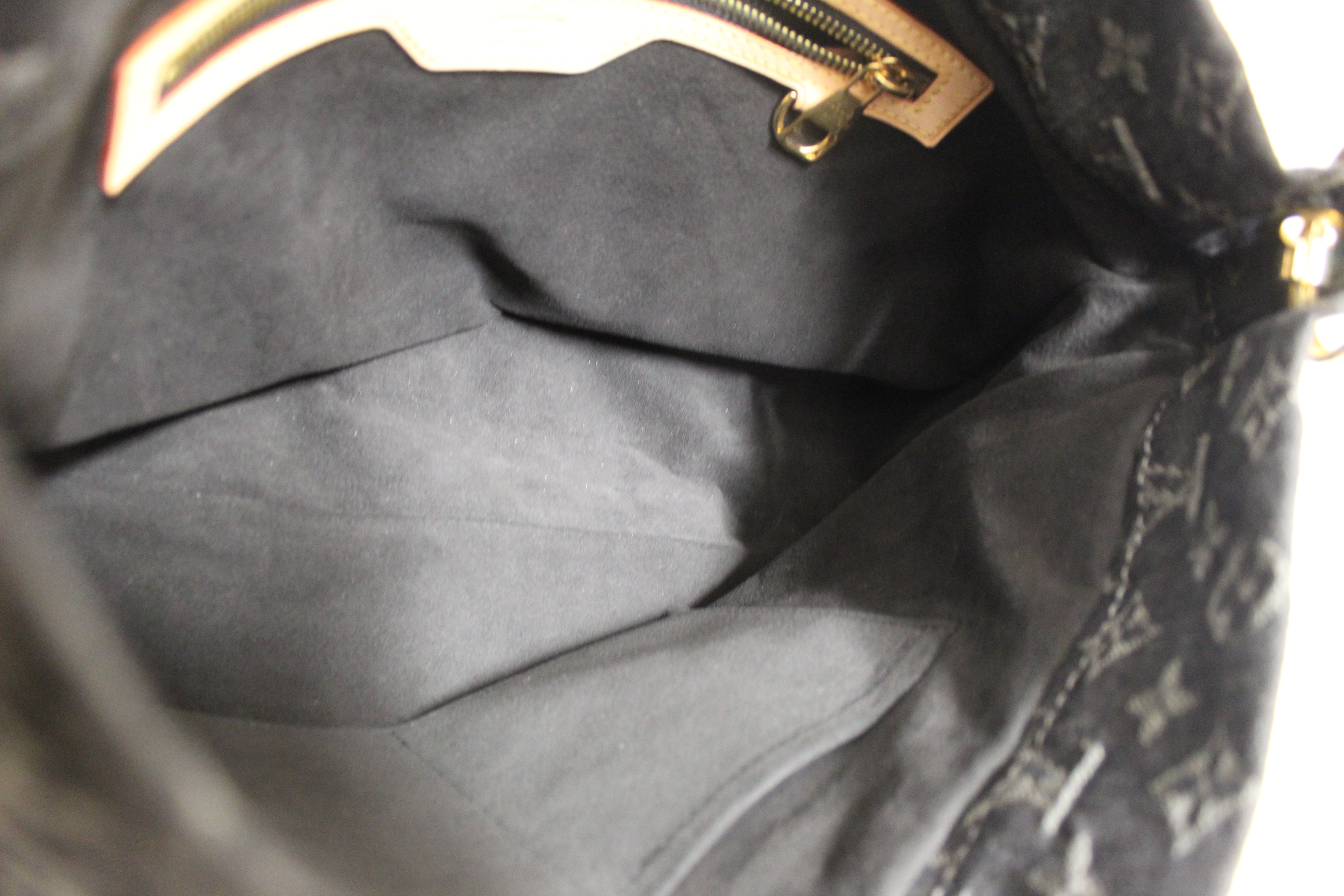 Authentic Louis Vuitton Black Monogram Denim Denim Daily PM Hobo Shoulder Bag