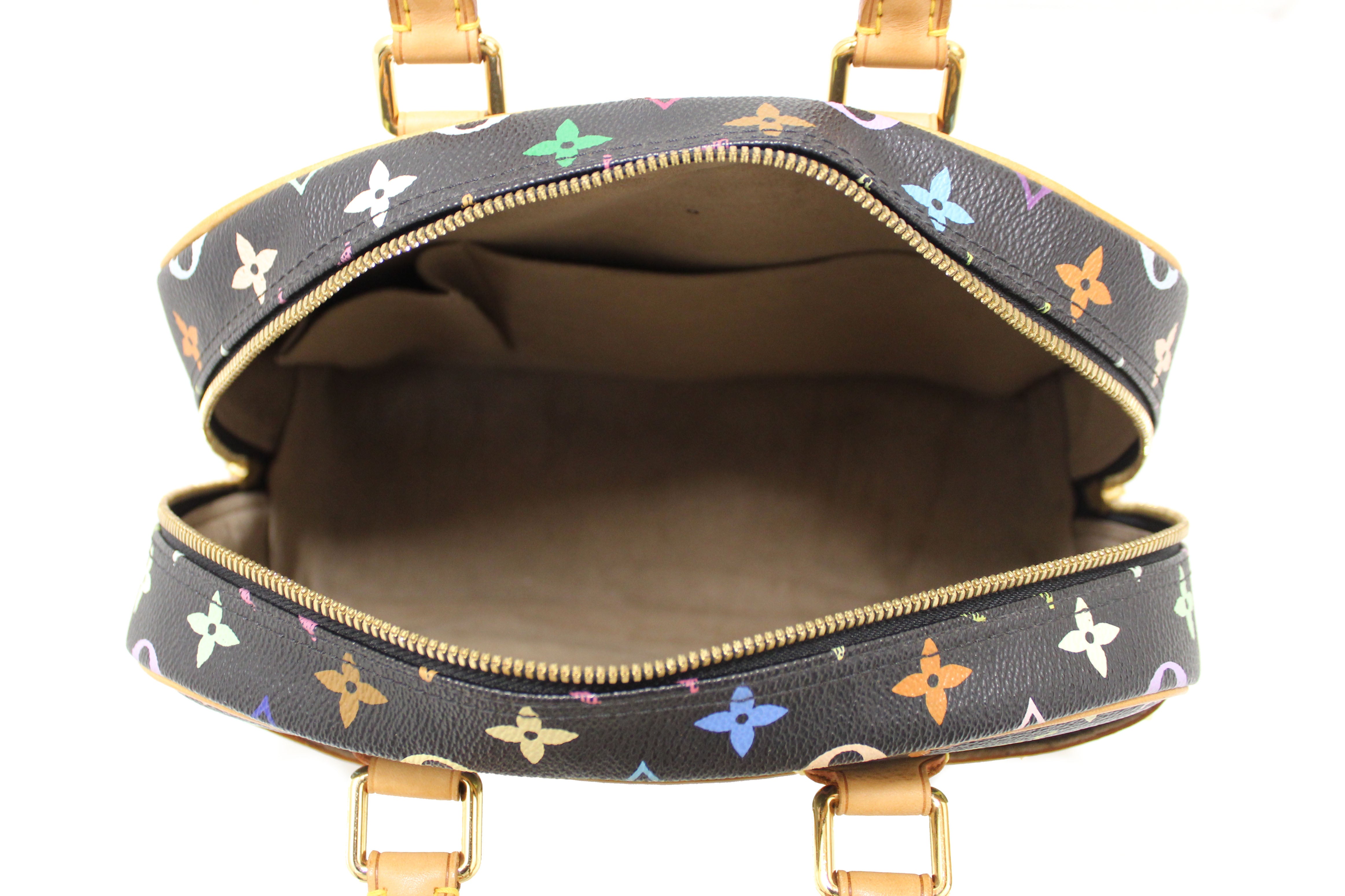 Authentic Louis Vuitton Black Multicolor Trouville Handbag – Paris