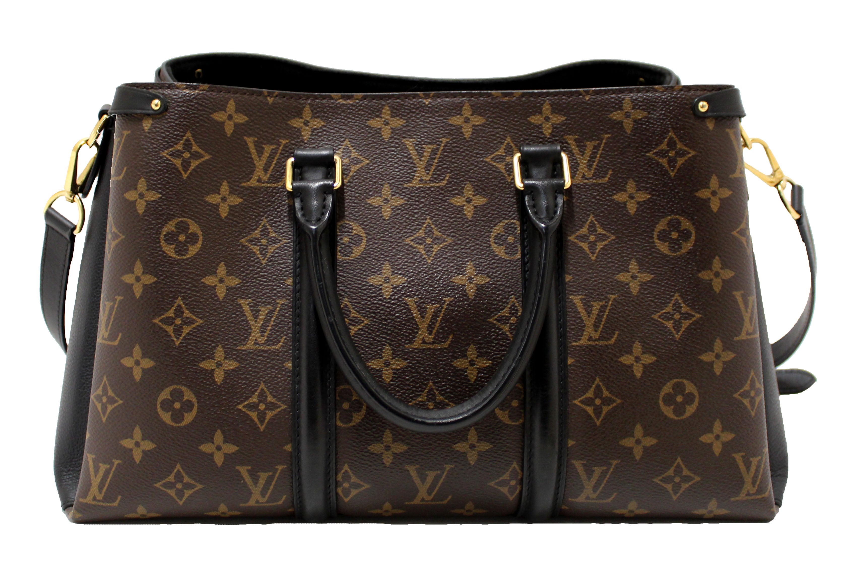 Authentic Louis Vuitton Classic Monogram Soufflot MM Handbag